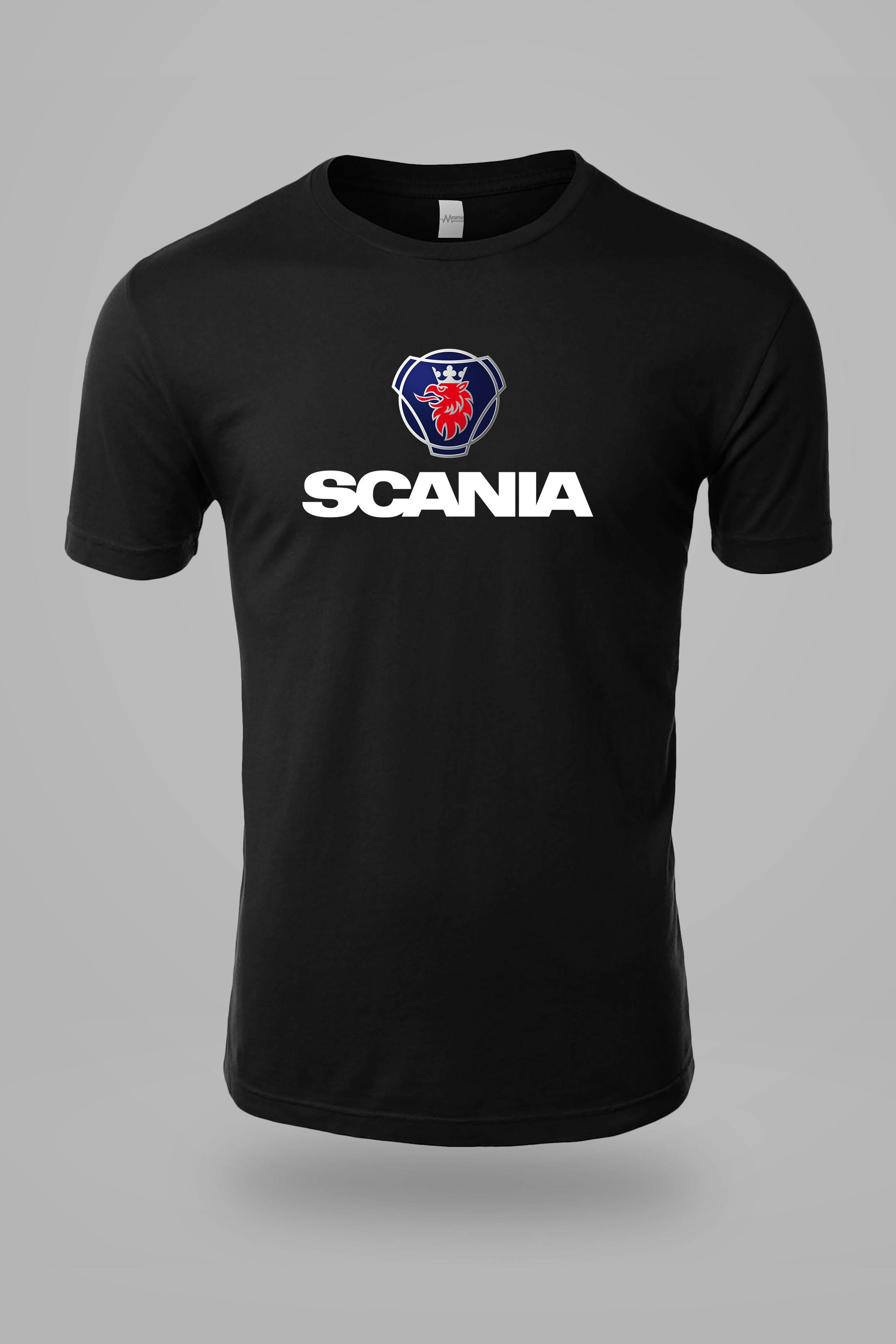 Scania Logo ve Yazı Göğüs Baskılı Tişört