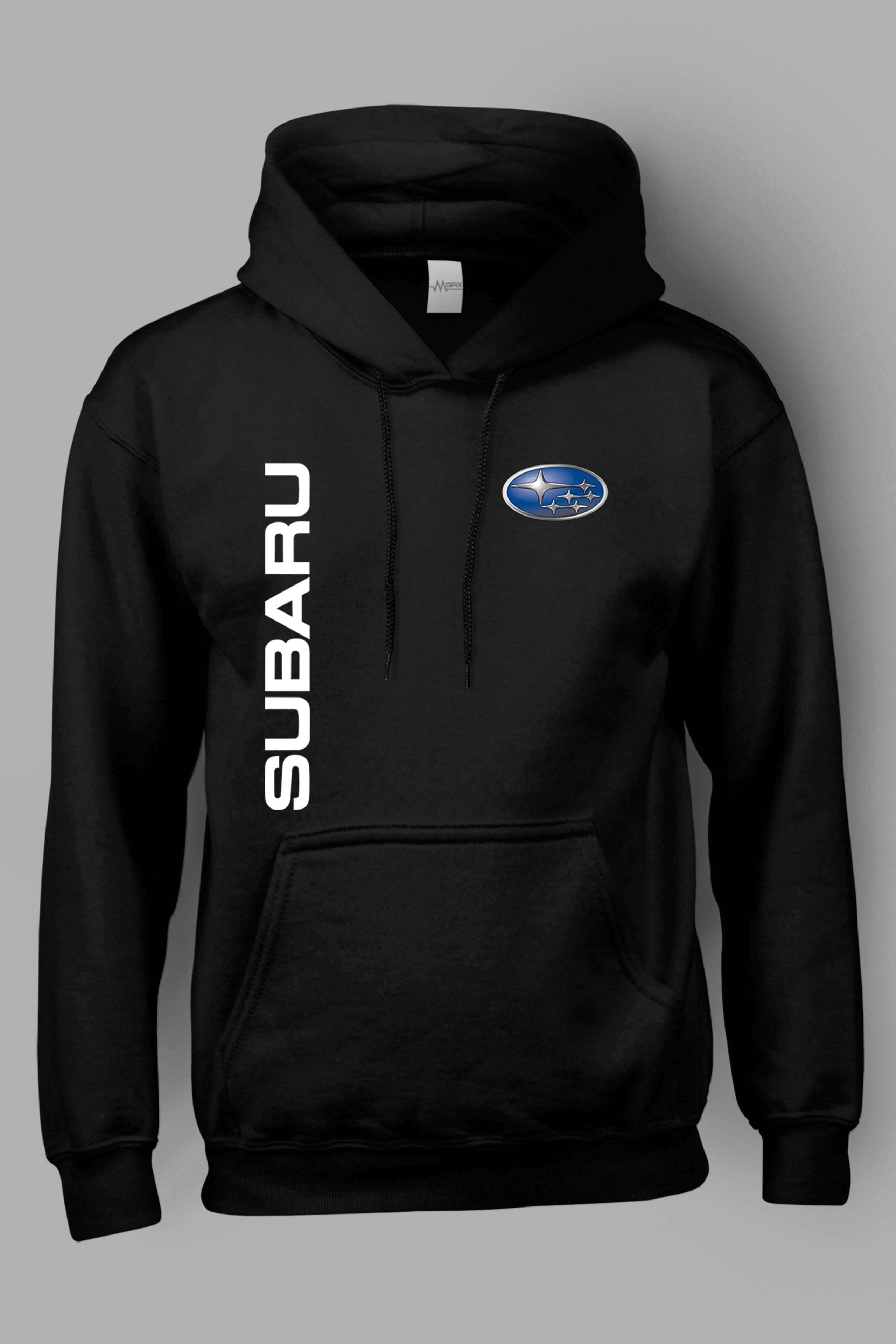 Subaru Göğüs Logo Baskılı Kapüşonlu Sweatshirt