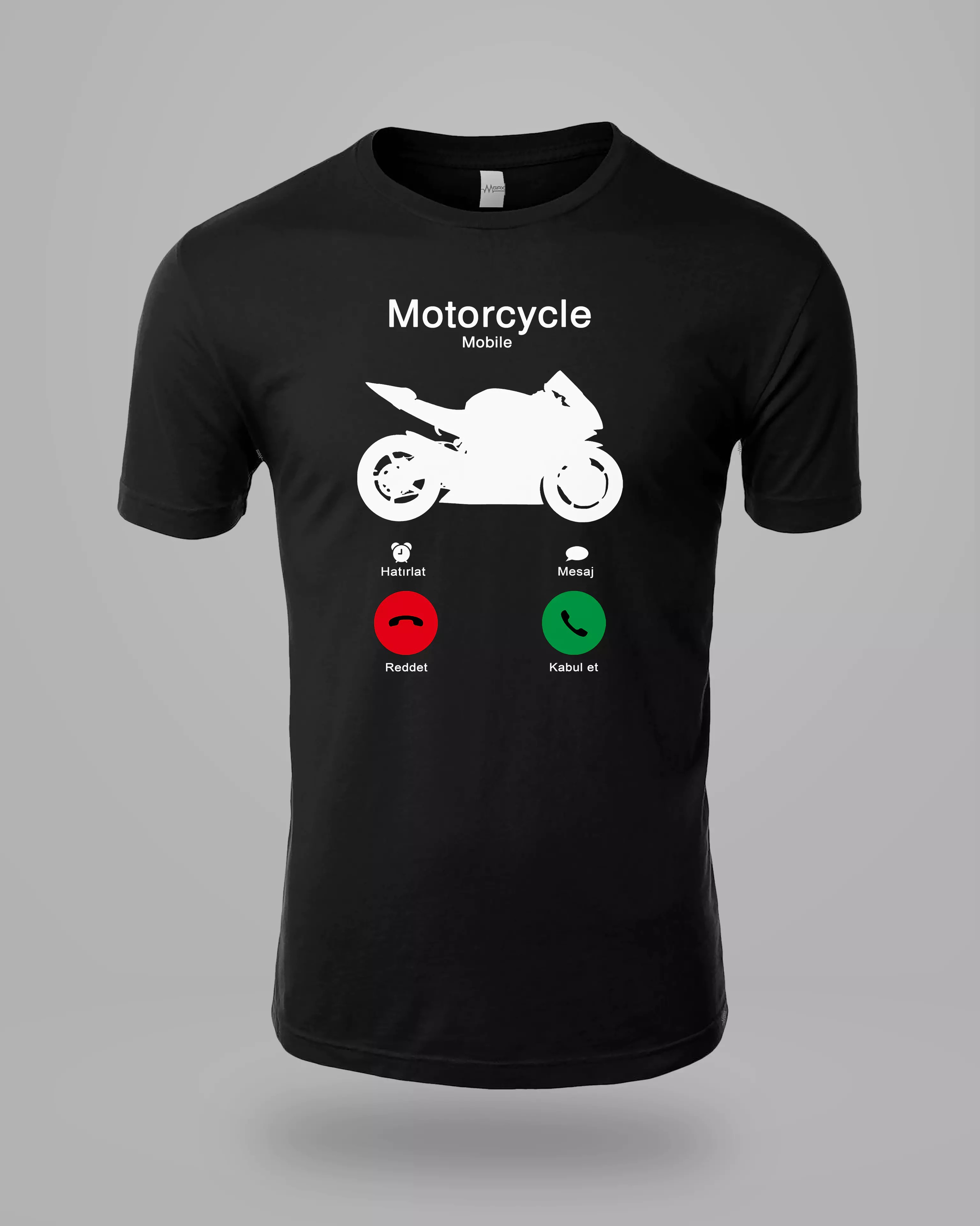 Motorcycle Mobile Baskılı Tişört