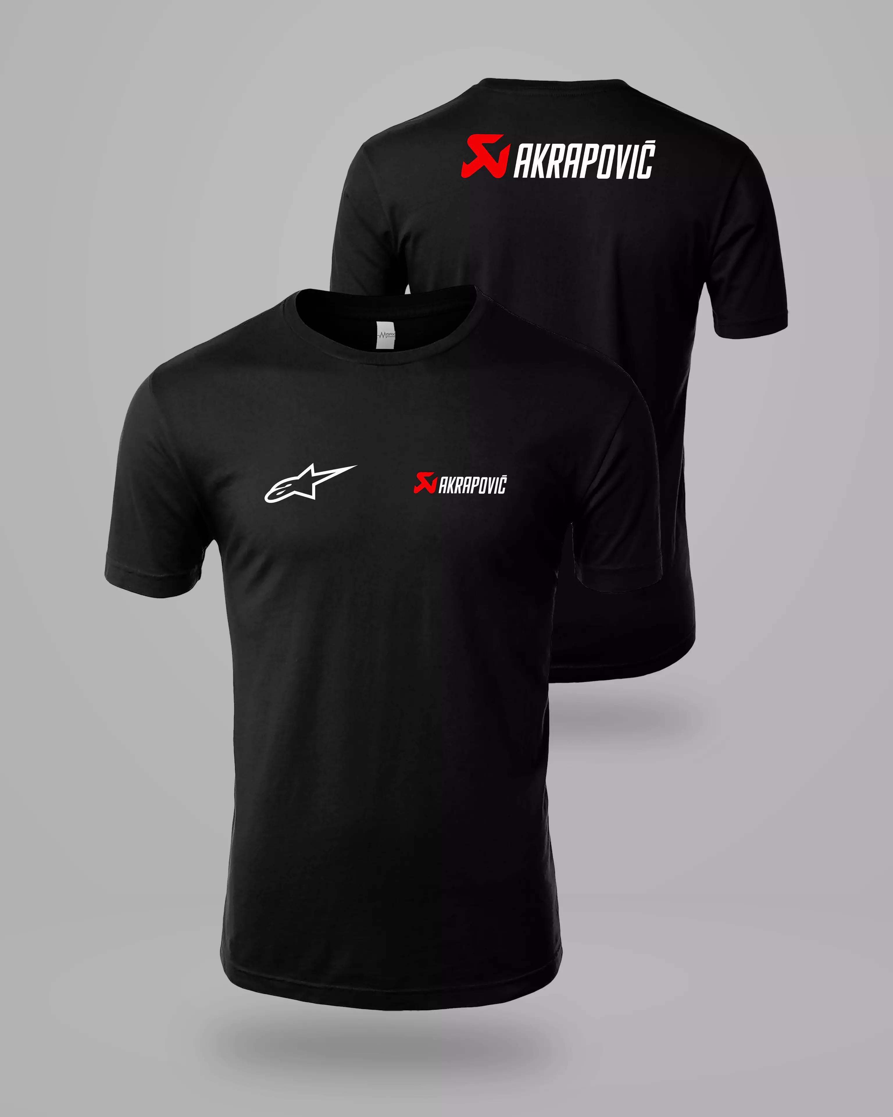 Akrapoviç Logo Sırt Baskılı Tişört