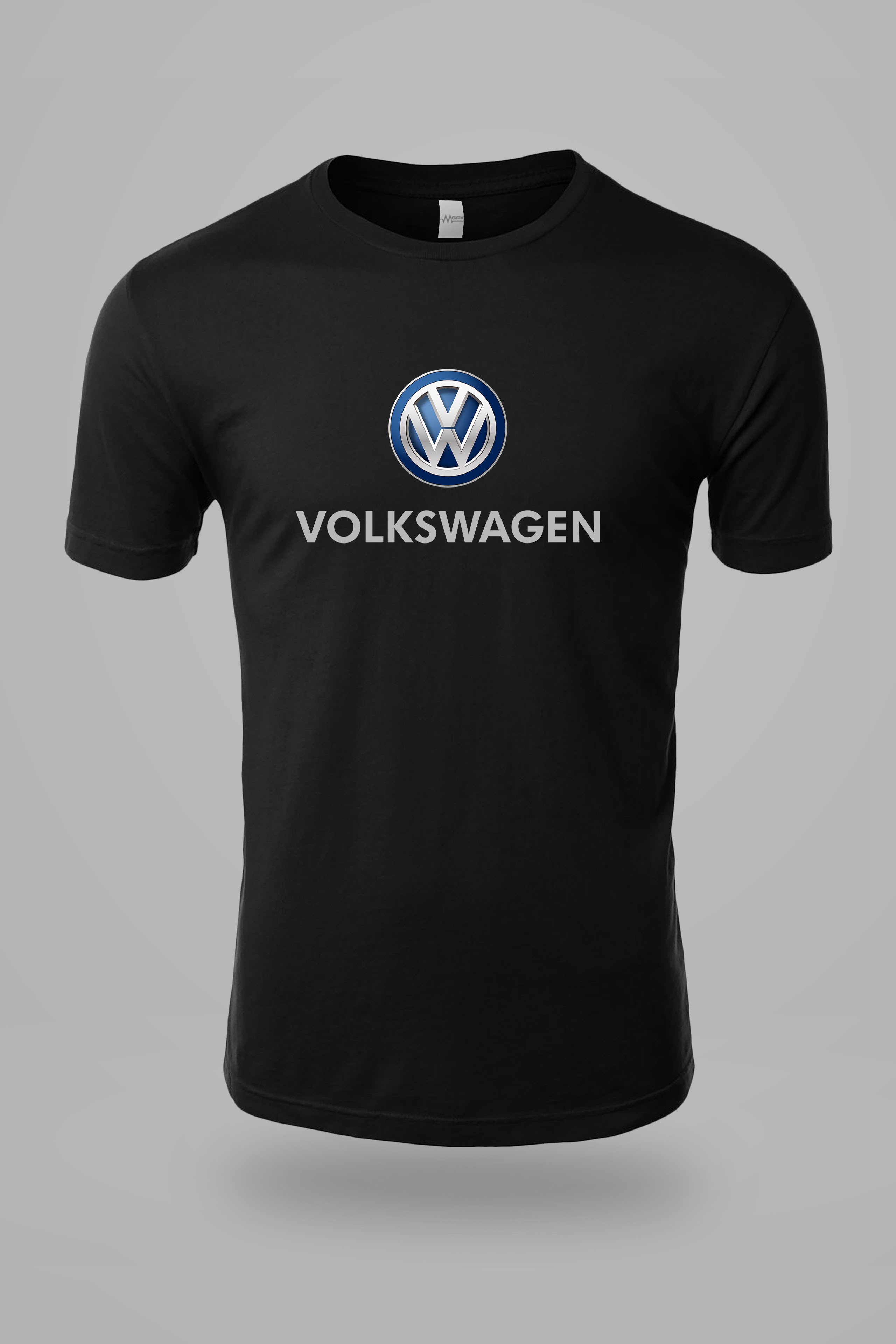 Volkswagen Yazılı Logo Göğüs Baskılı Tişört
