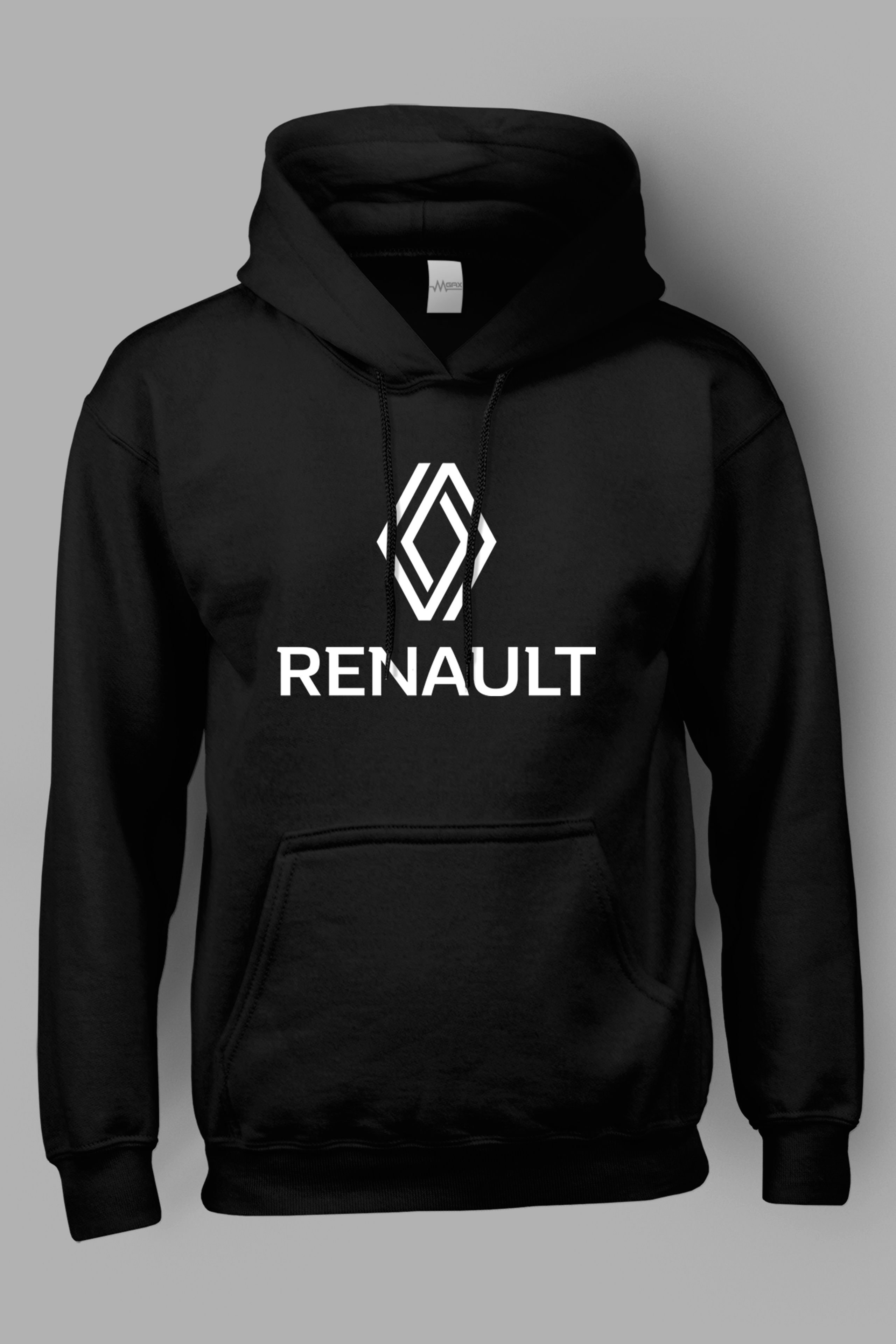 Renault Göğüs Baskılı Kapüşonlu Sweatshirt