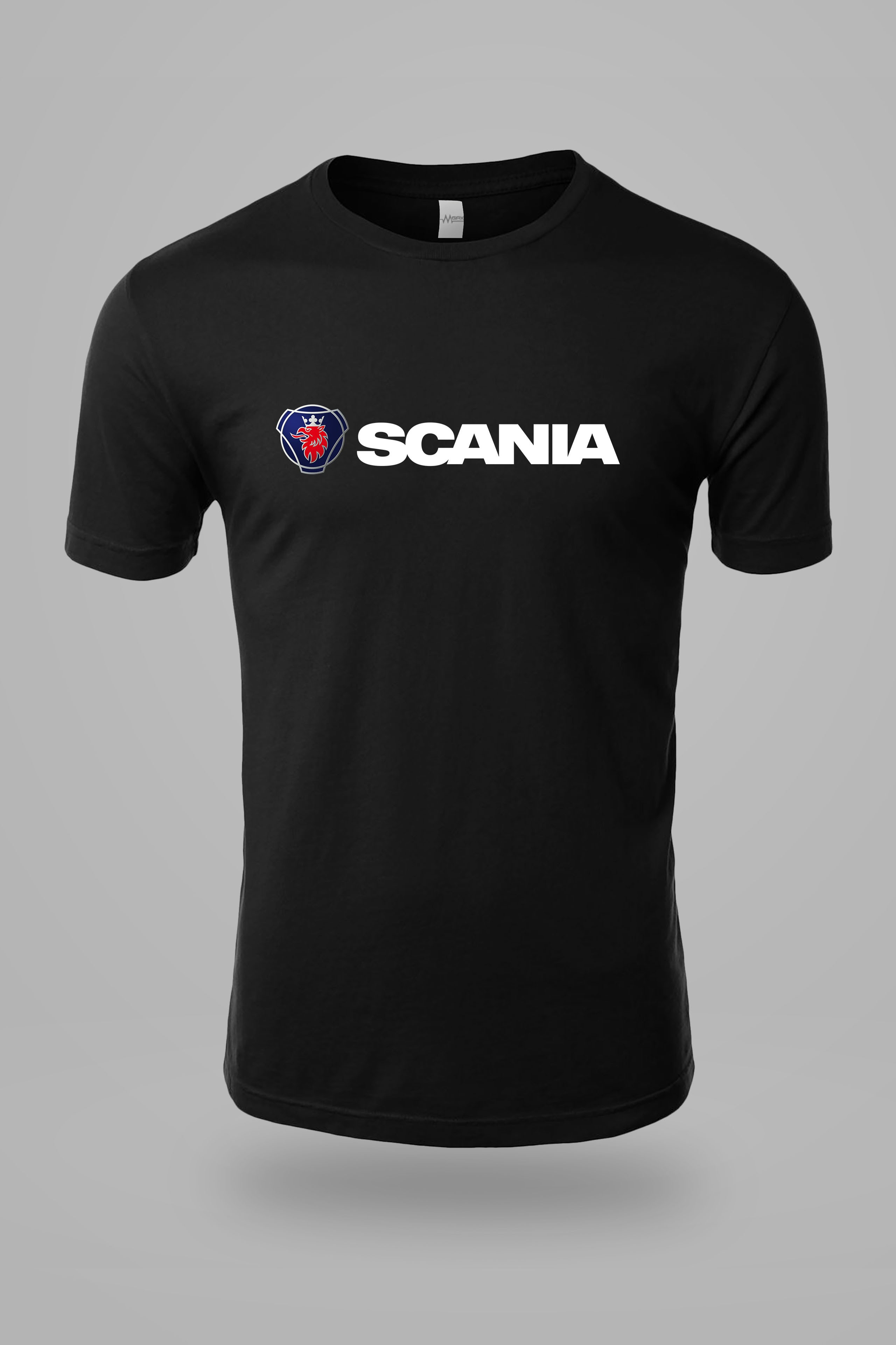 Scania Logo Arma ve Yazılı Göğüs Baskılı Tişört