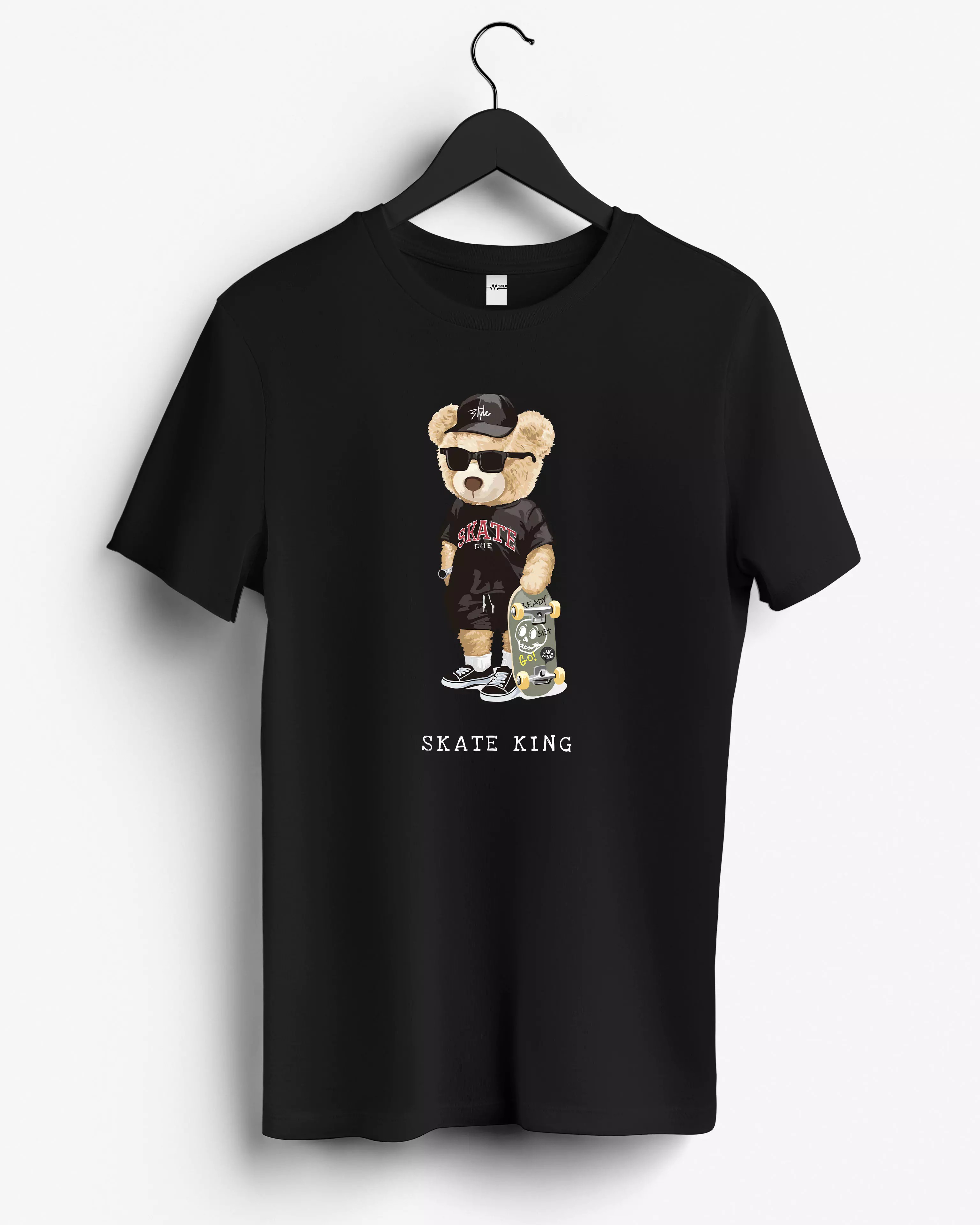 Skate King Teddy Bear Baskılı Tişört