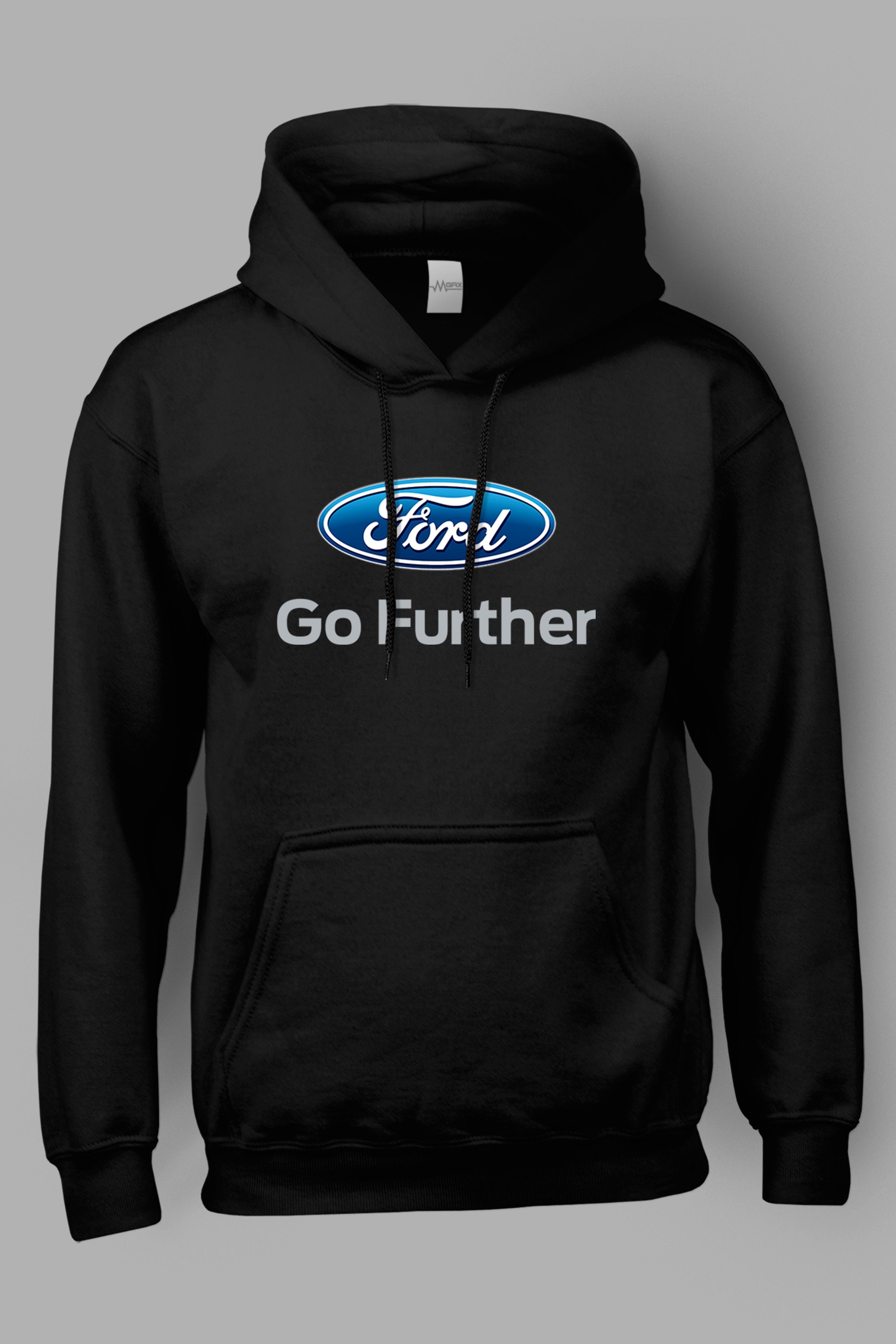 Ford Göğüs Baskılı Kapüşonlu Sweatshirt