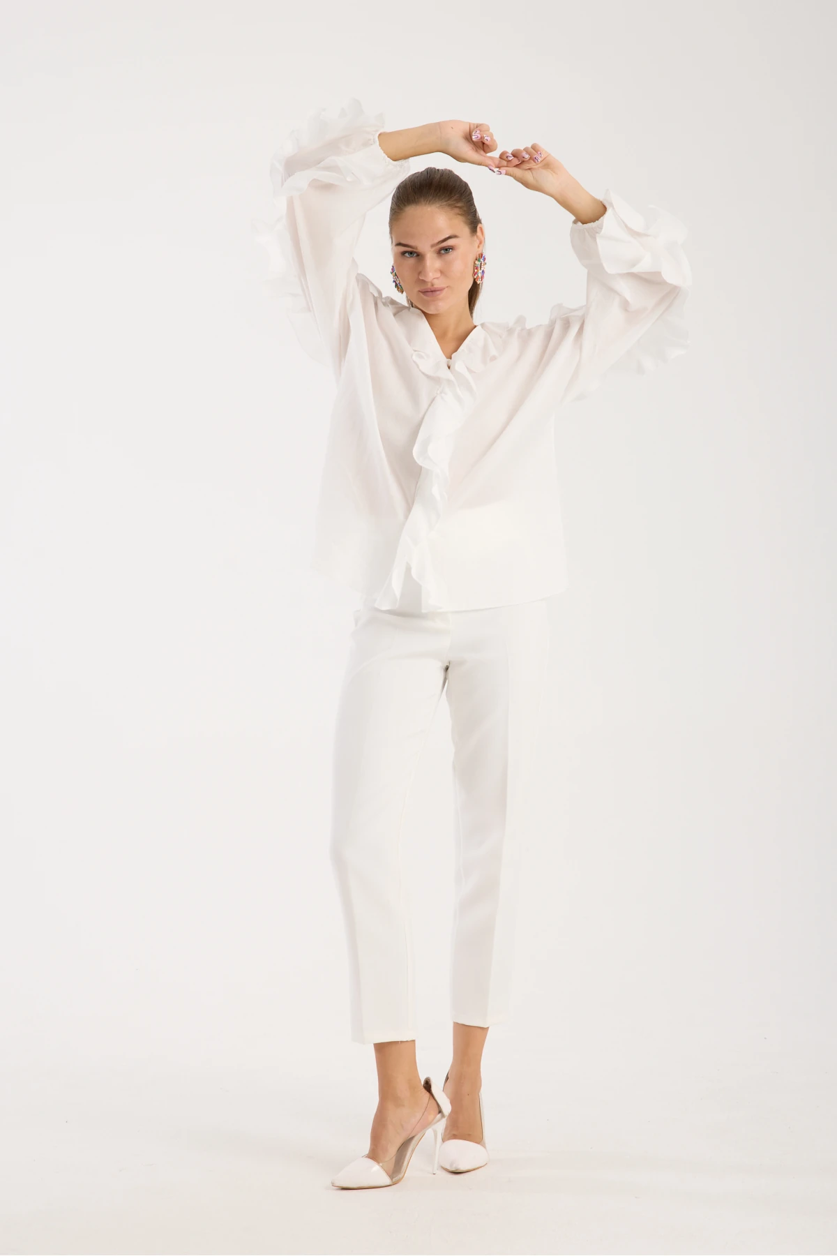 Volan Detaylı Gömlek