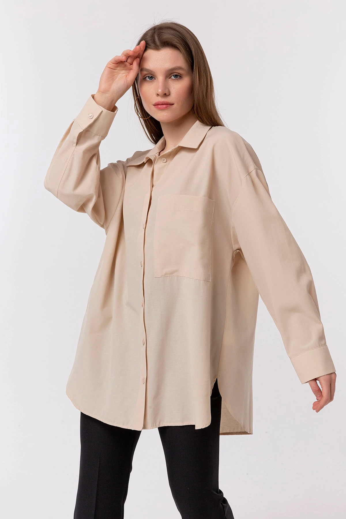 Boyfriend Bej Gömlek