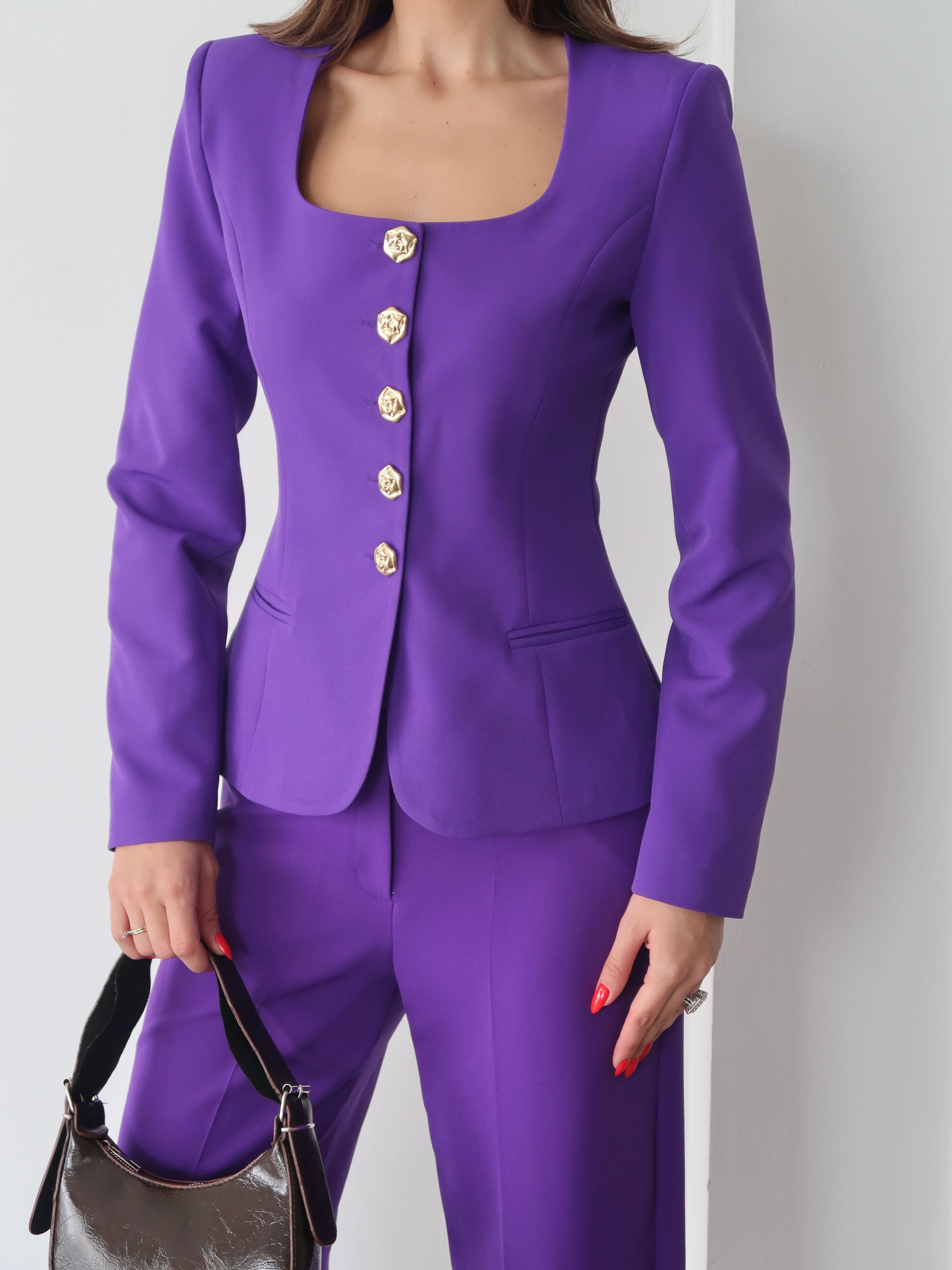 Jane Button Tailored Suit Mor
