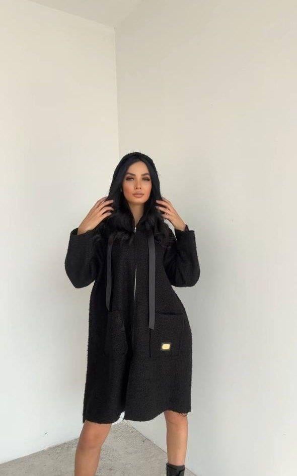 Kapüşonlu Oversize Ceket