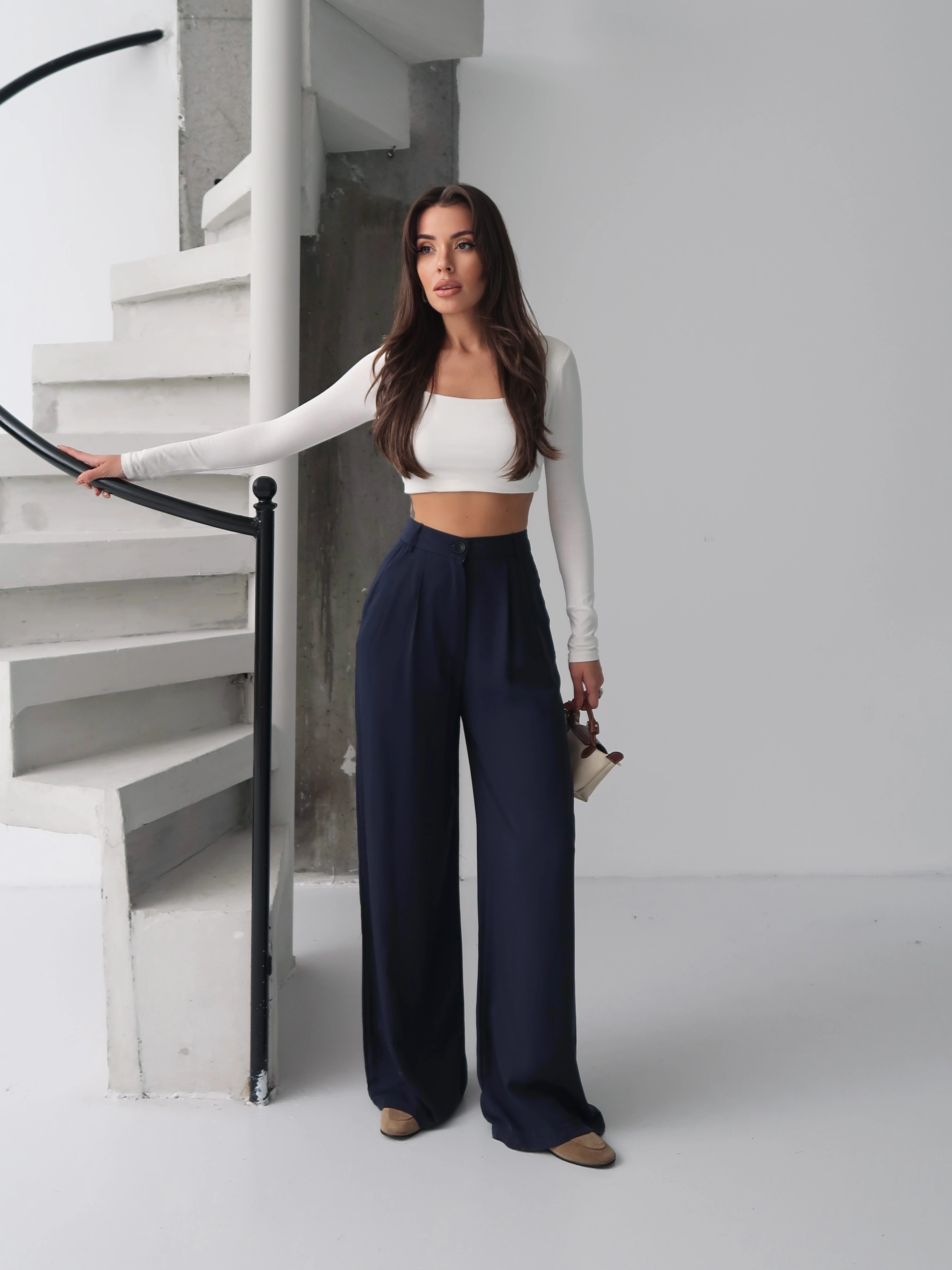 Chloe Palazzo Pantolon Lacivert