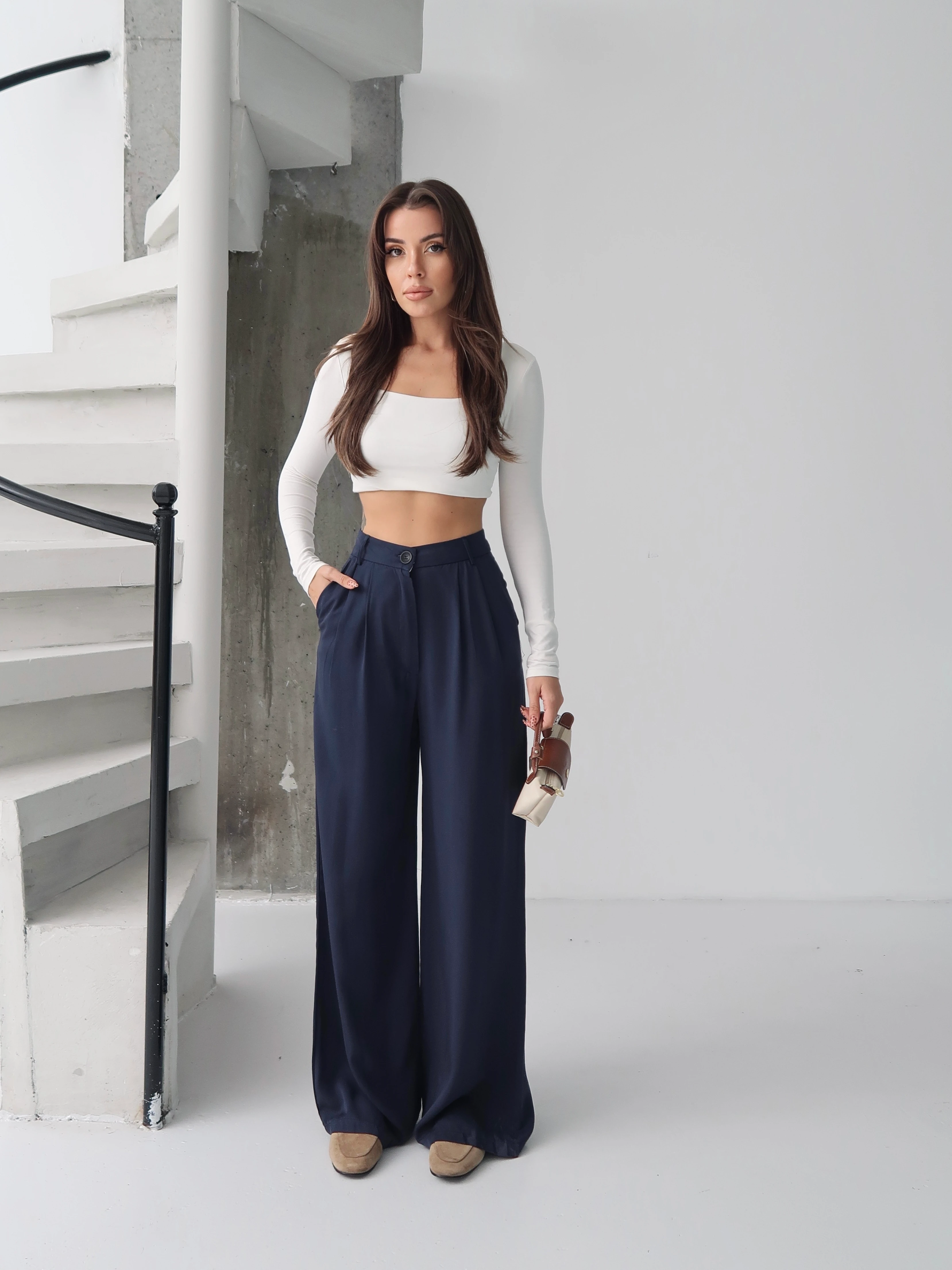 Chloe Palazzo Pantolon Lacivert