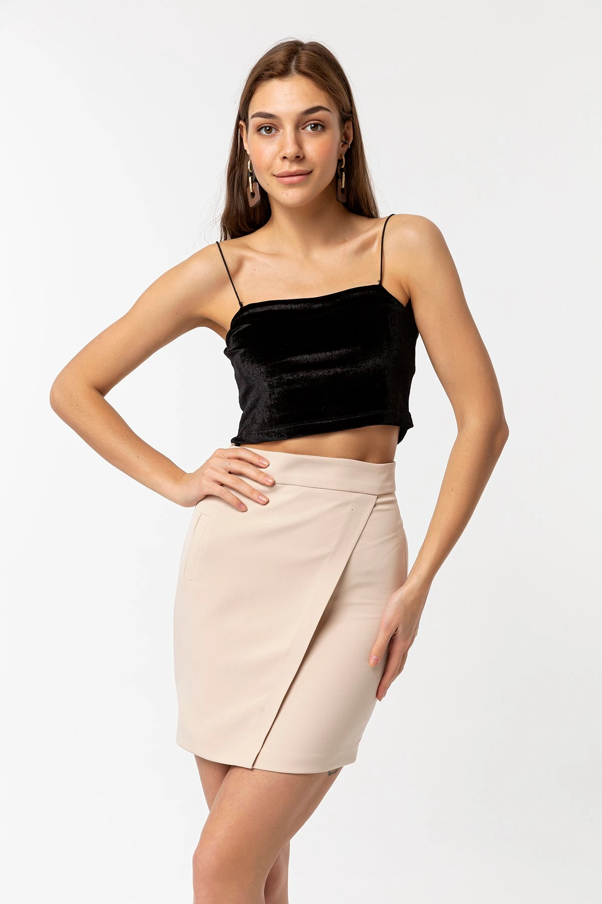 Bej Mini Etek