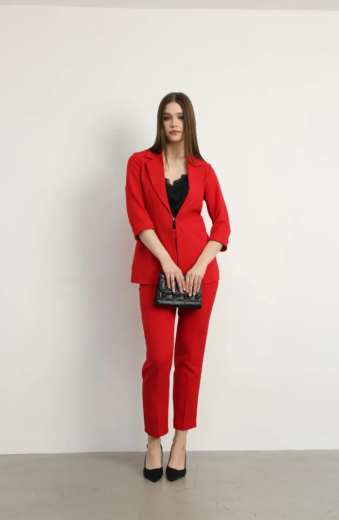 Truvakar Kol Kırmızı Ceket