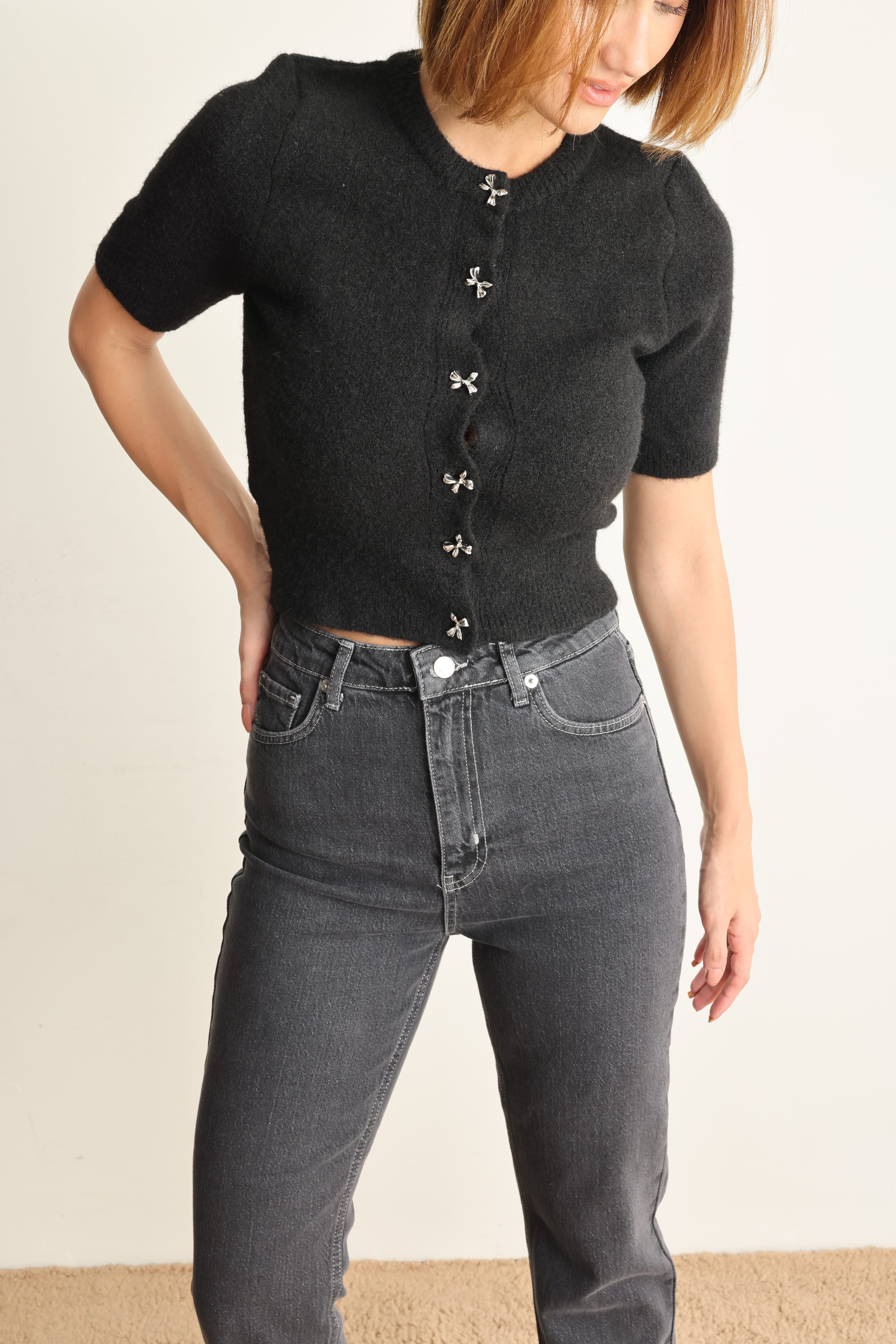 Regular Fit Denim Pantolon Siyah