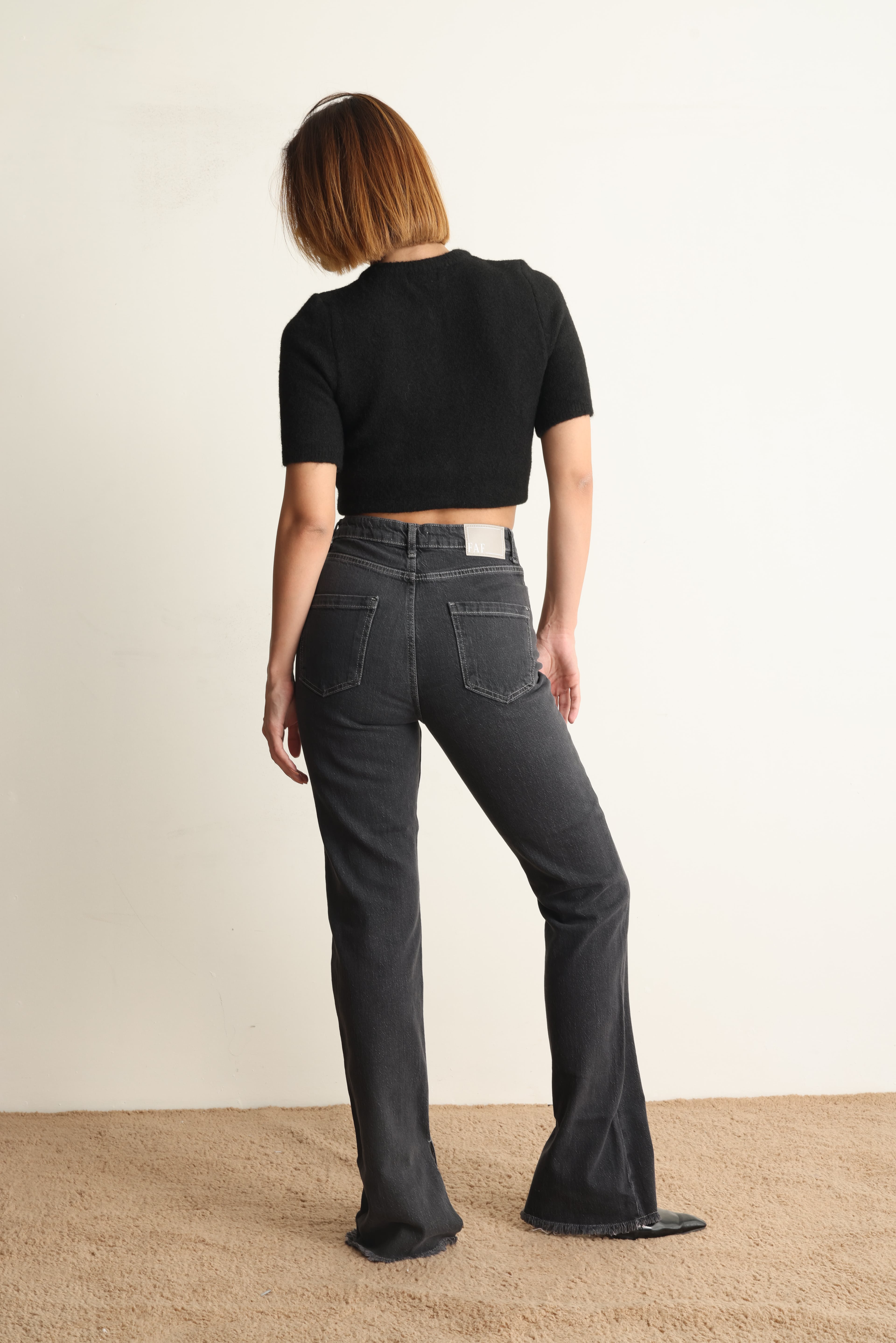 Regular Fit Denim Pantolon Siyah