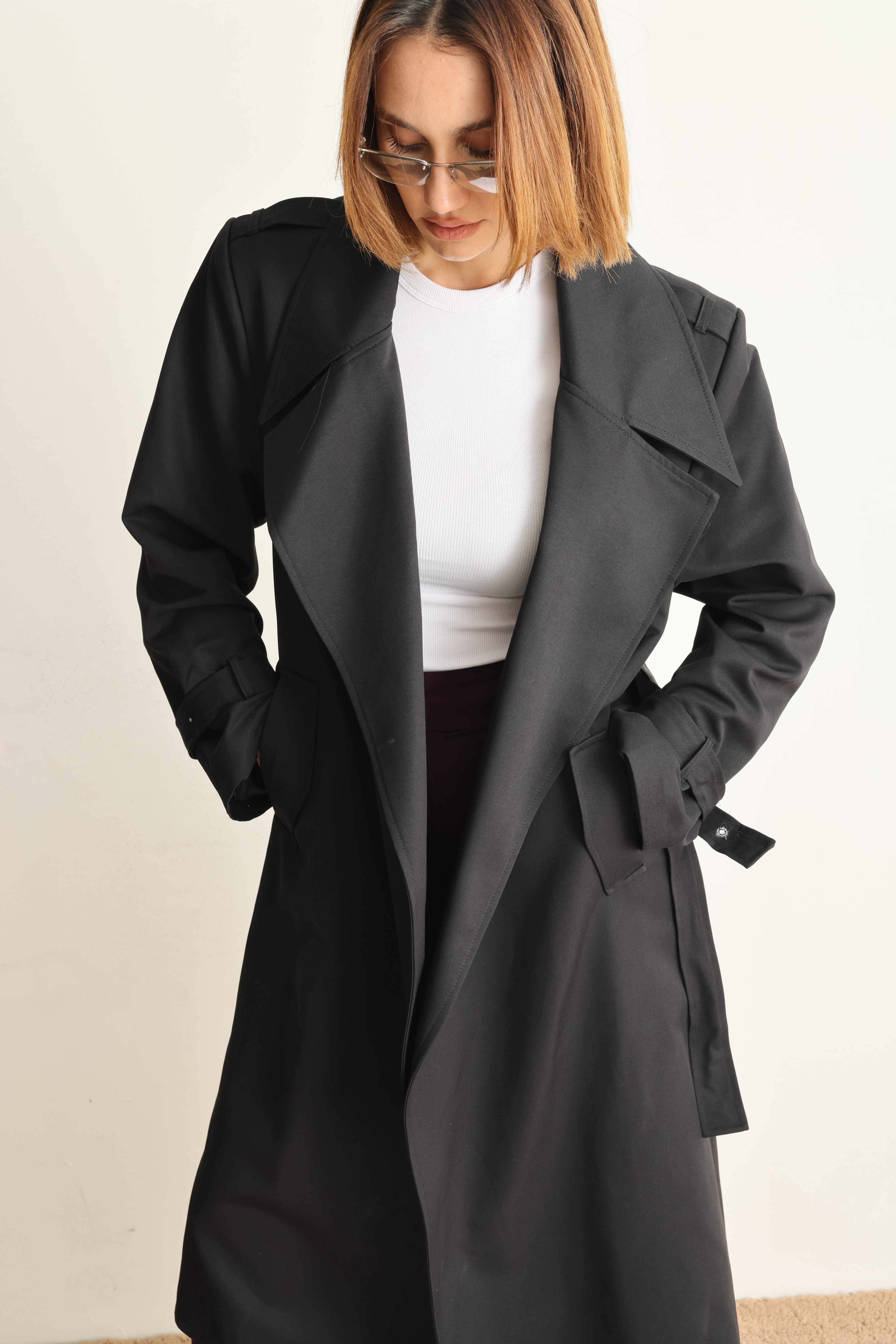 Yasmin Trençkot Siyah