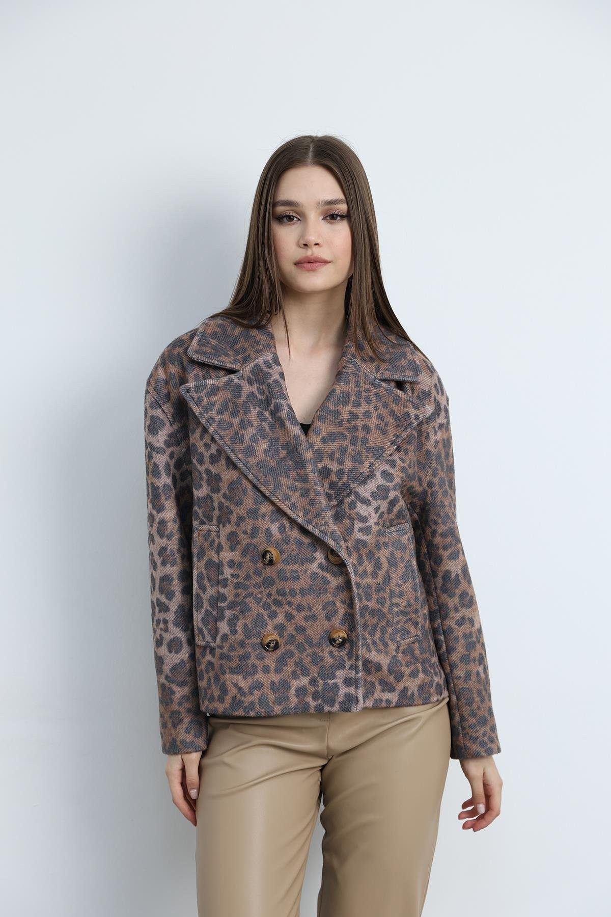 Ivy Kısa Kaban Leopar