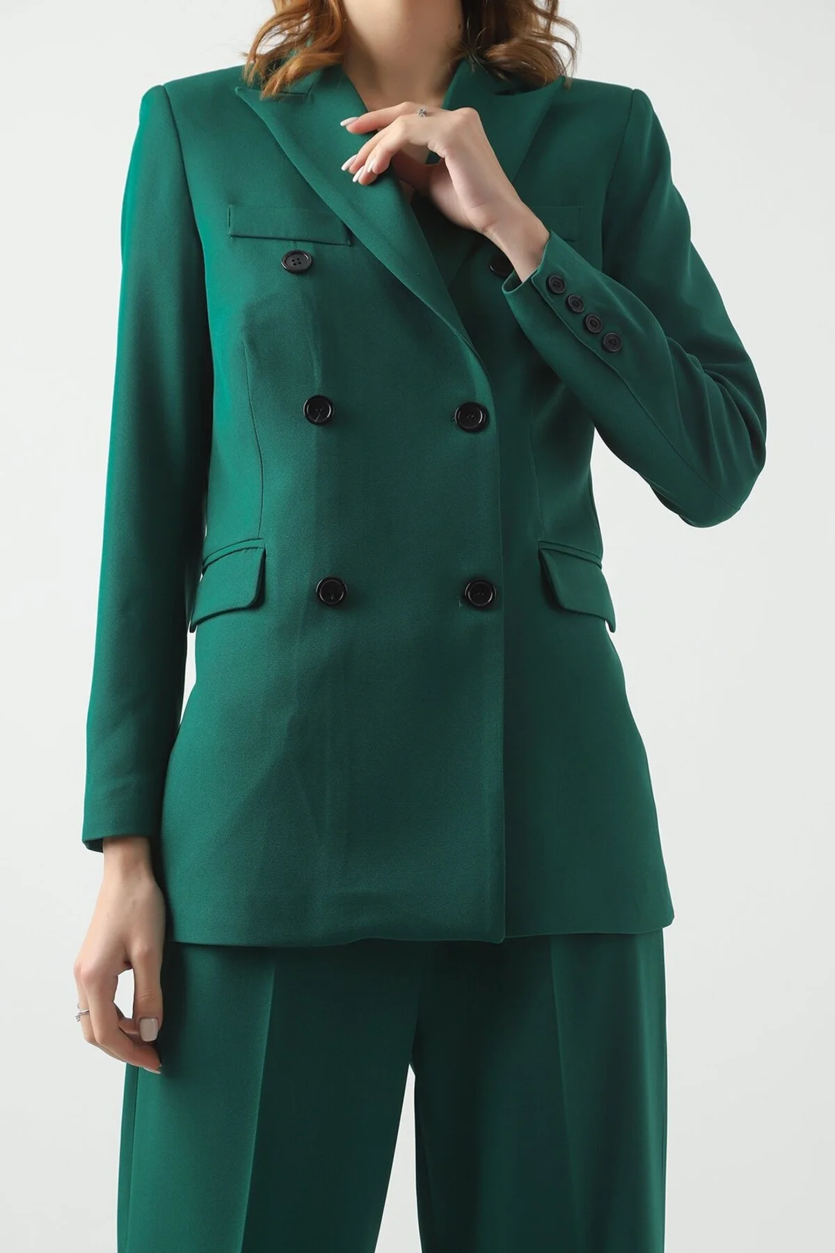 Aria Düğmeli Ceket Yeşil