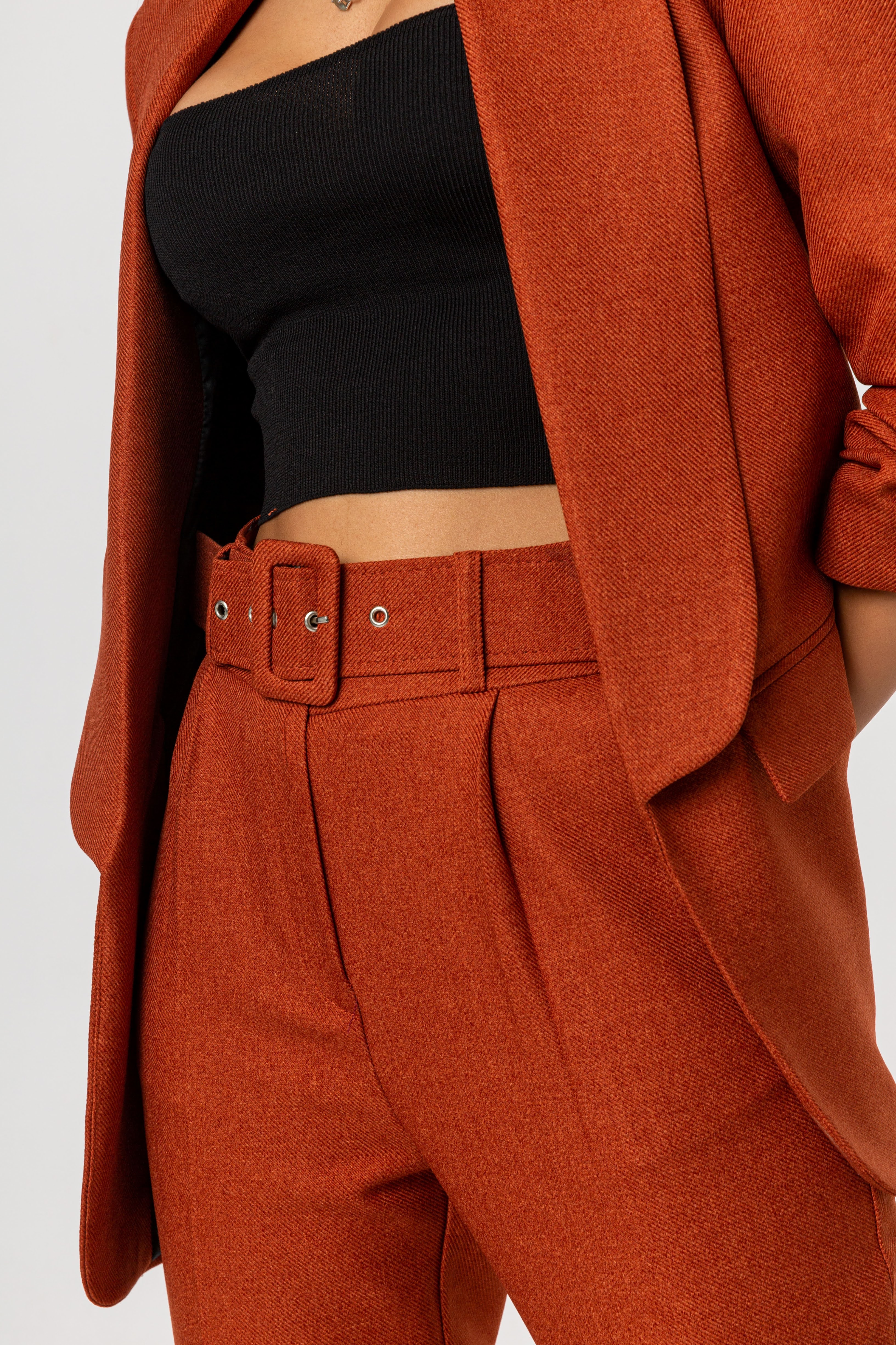 Mia Kolu Büzgülü Pendope Blazer Ceket