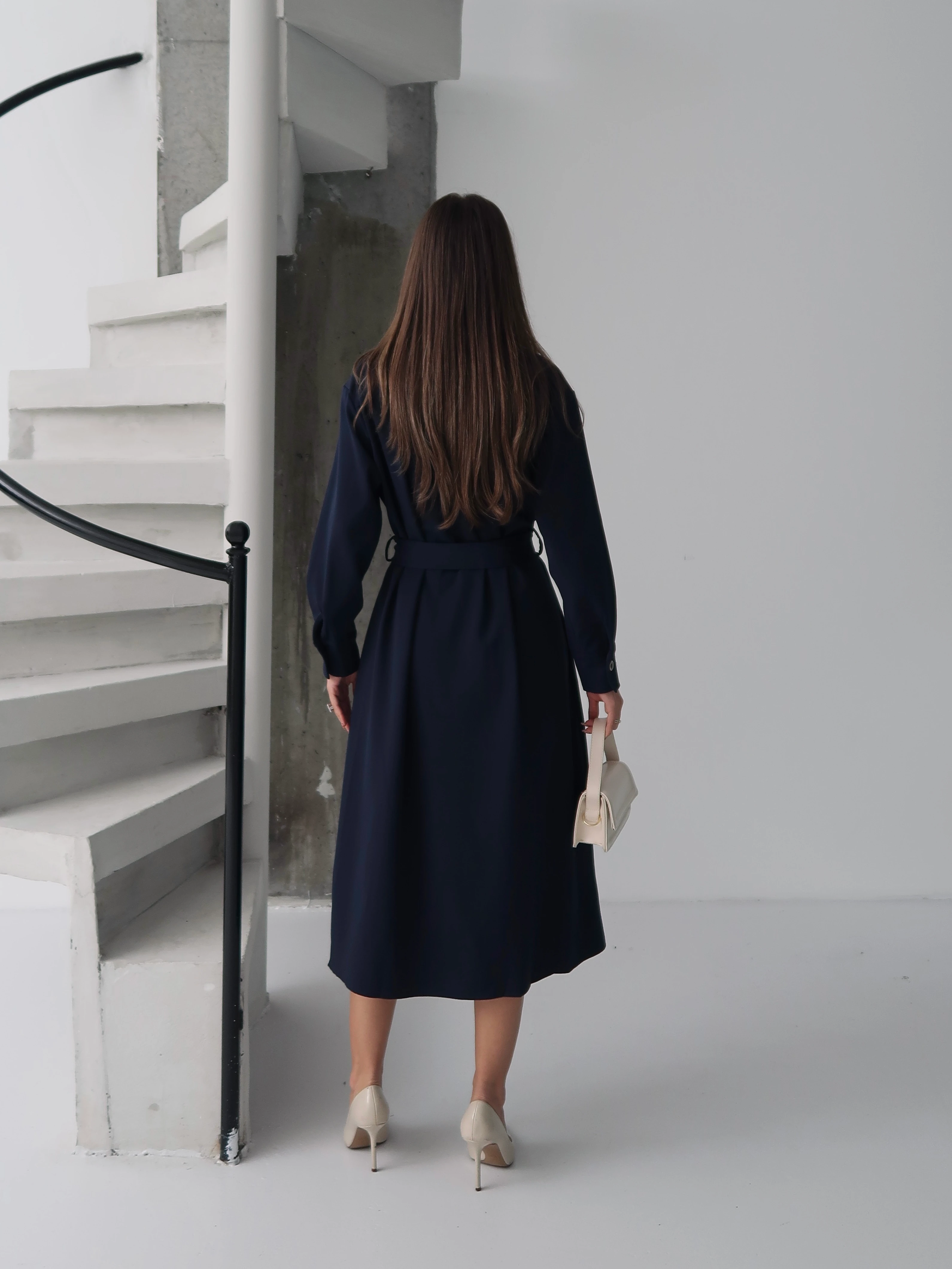 Gigi Kemerli Gömlek Elbise 