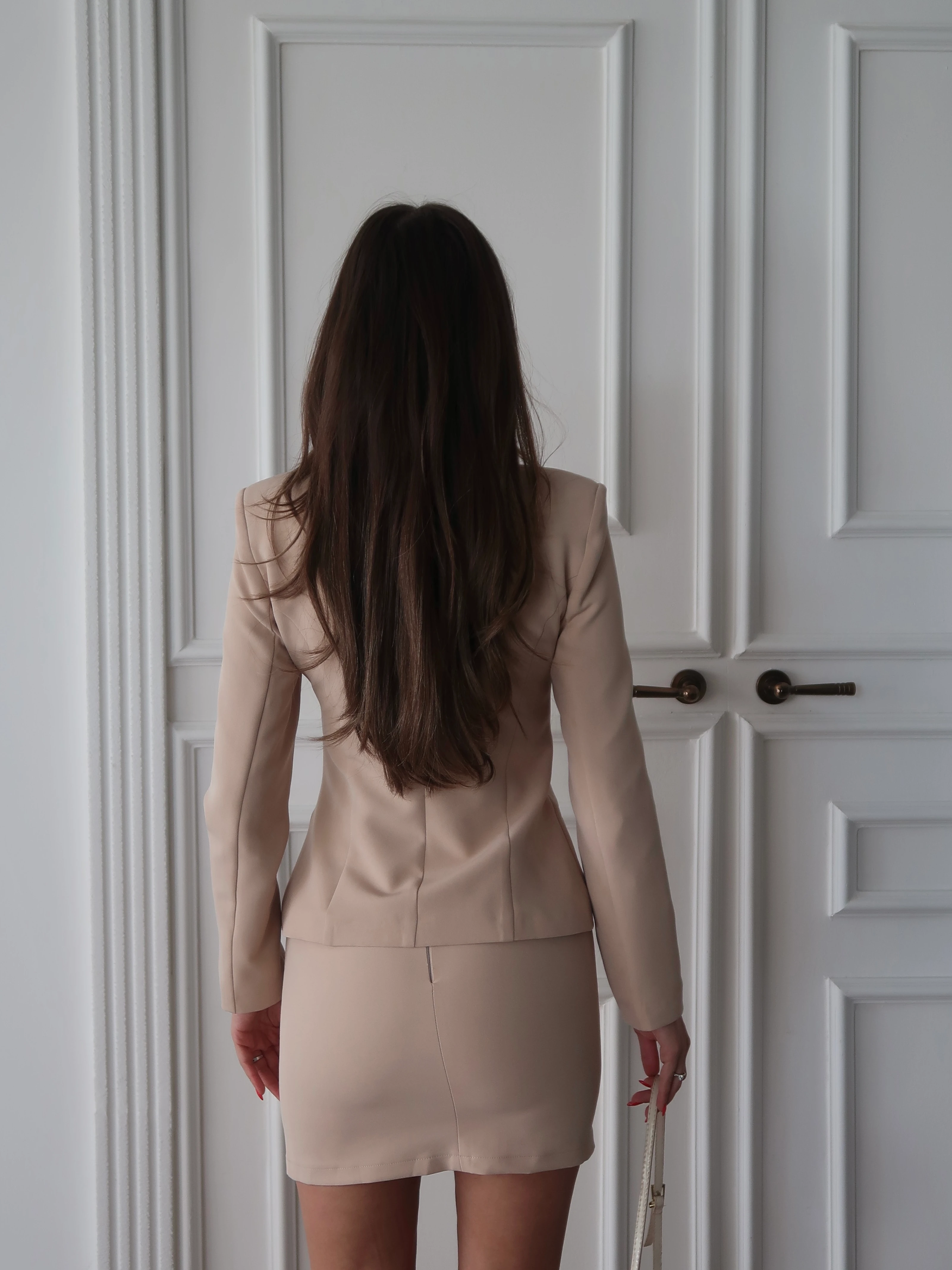 Eva Button Suit Bej