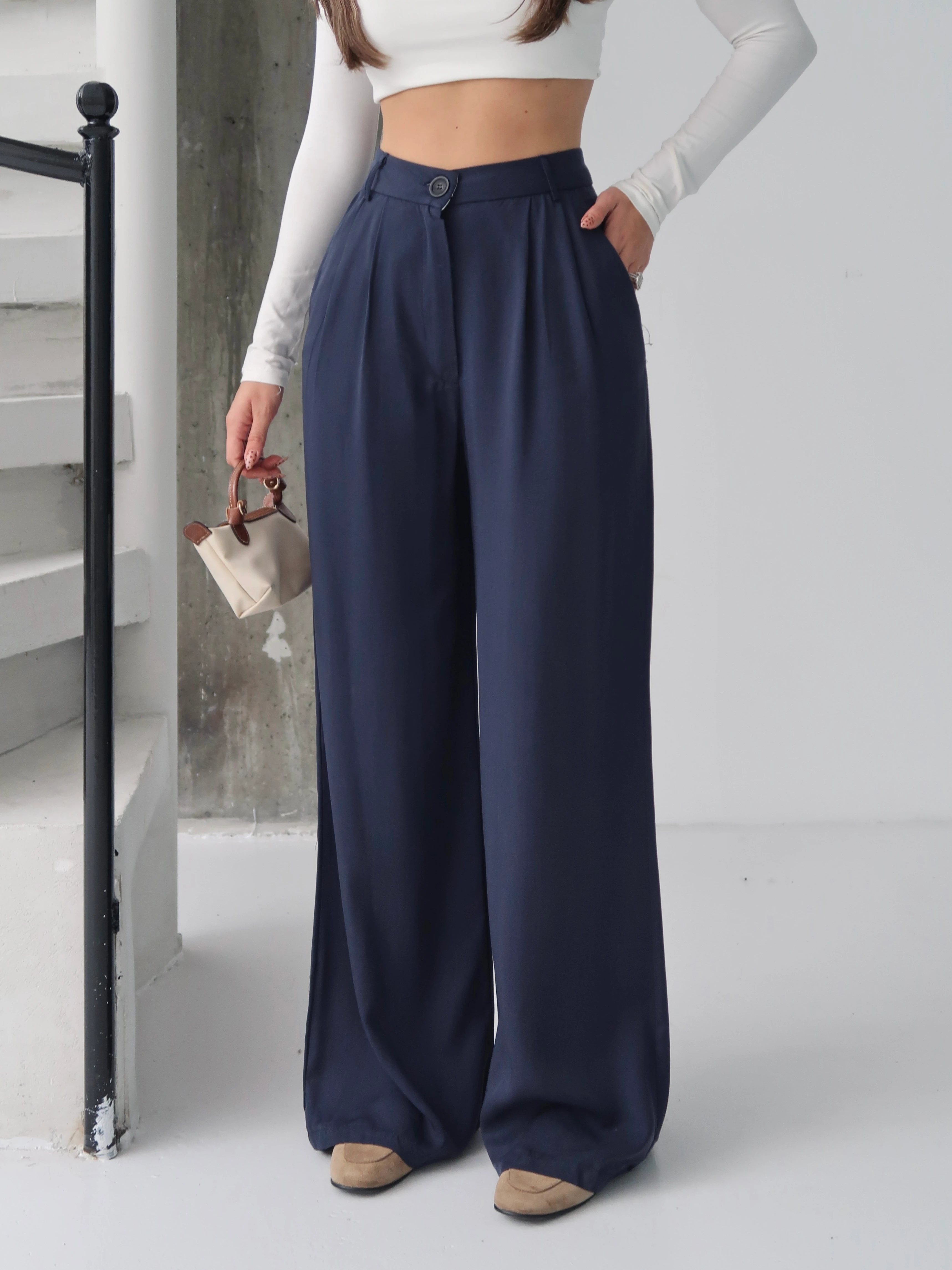 Chloe Palazzo Pantolon Lacivert