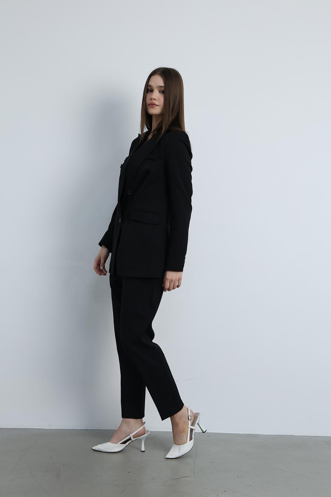 Aria Düğmeli Blazer Ceket Siyah