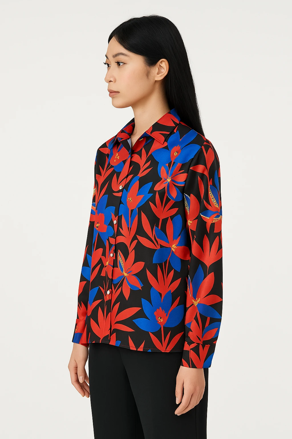 Desenli Gömlek Turuncu