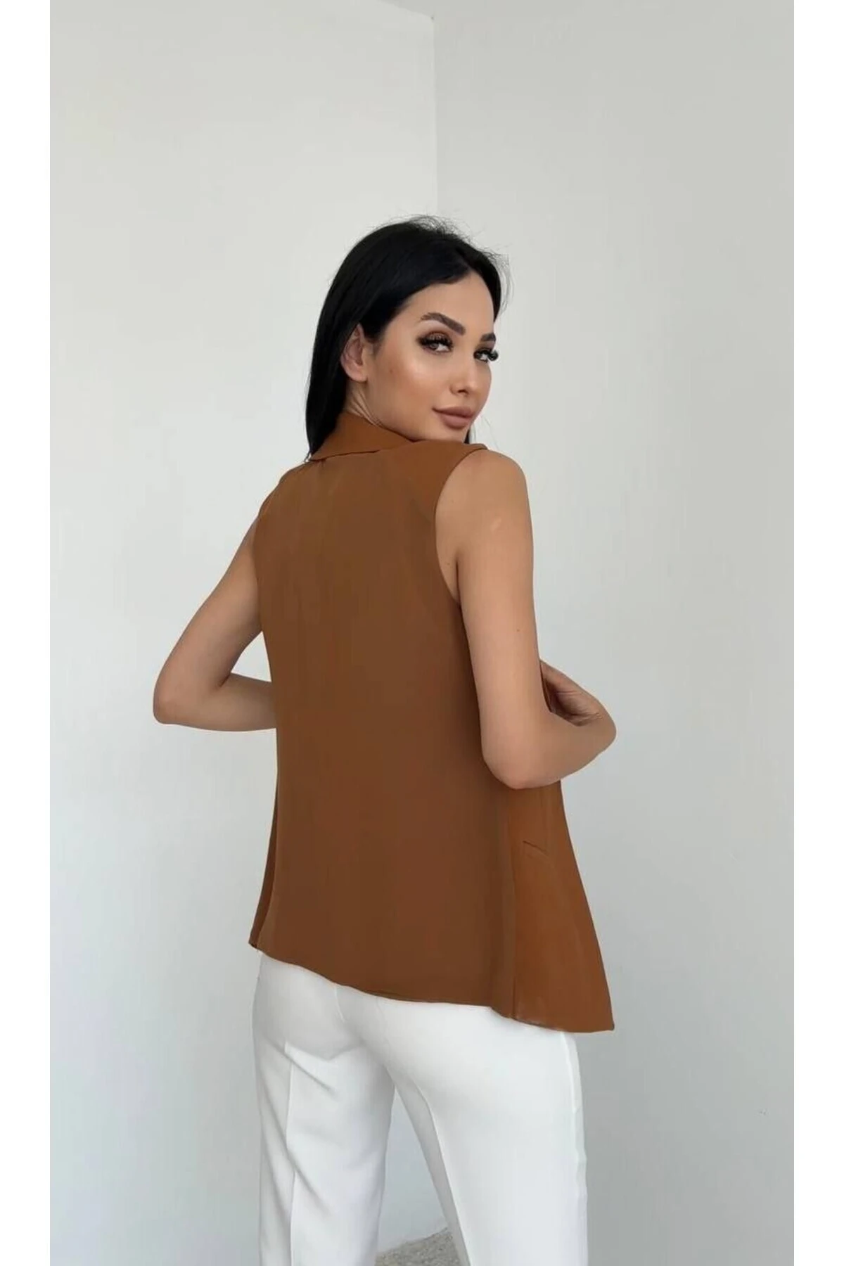 Şifon Detaylı Yelek
