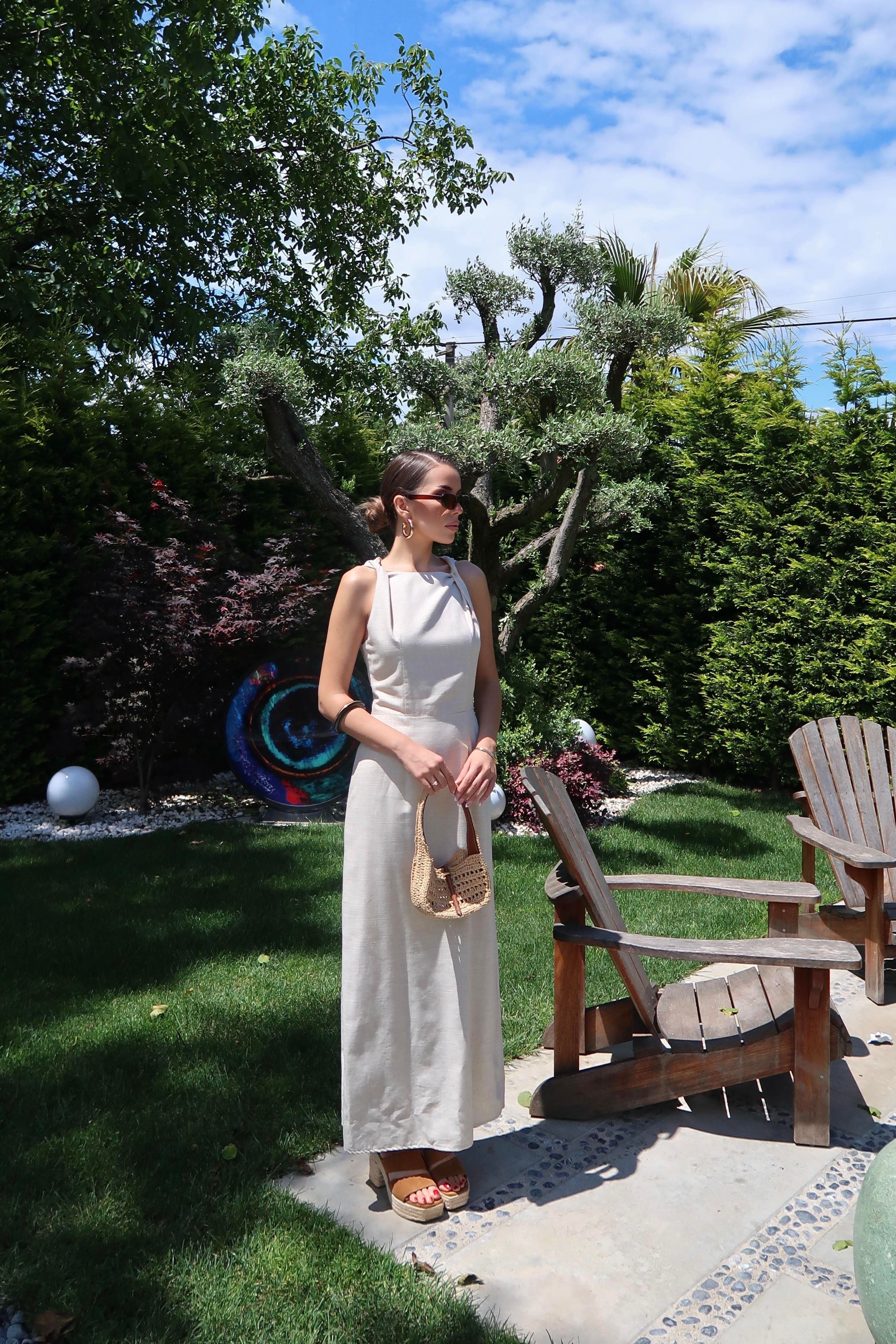 Palma Summer Donna Elbise Natürel