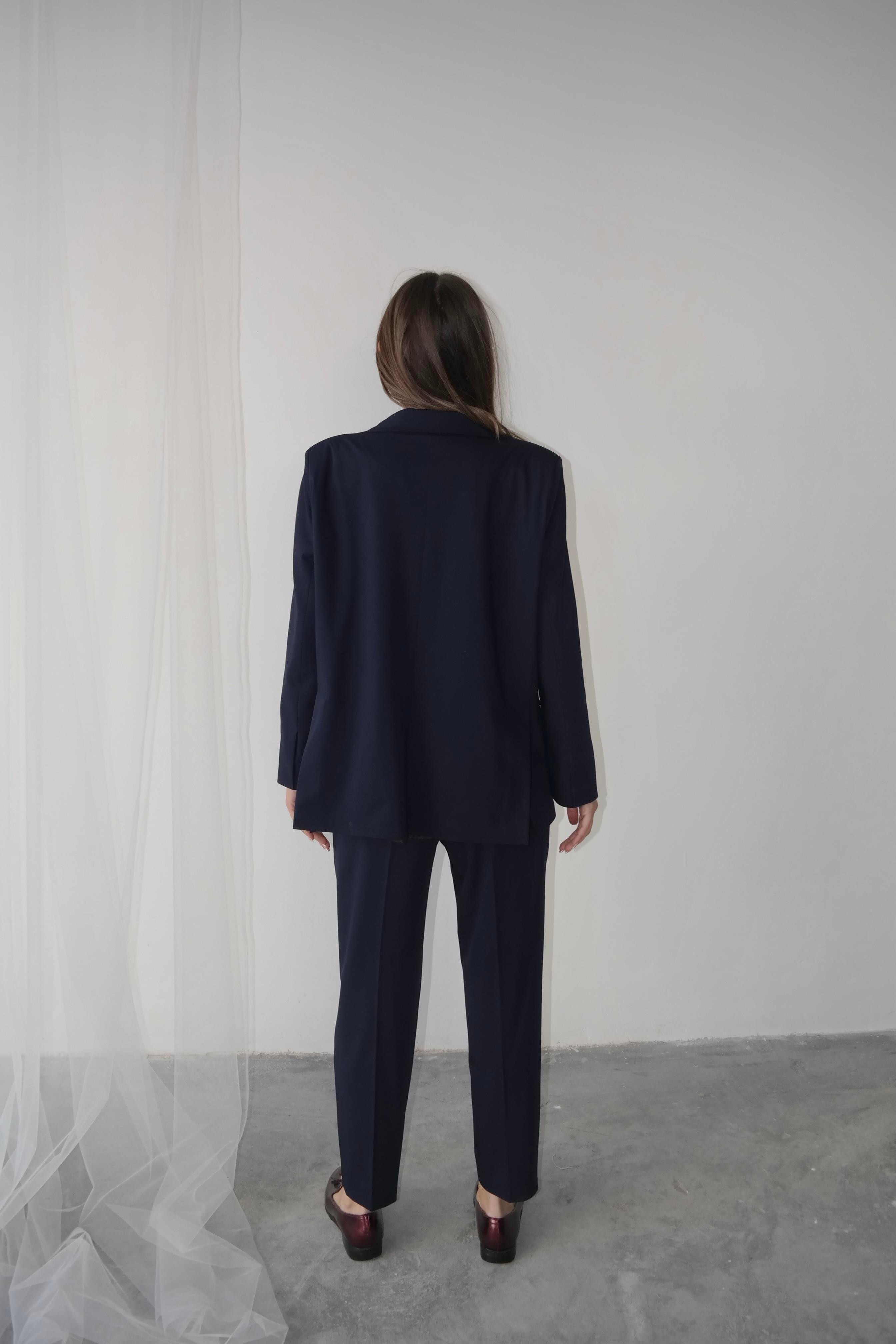 Maskülen Blazer Ceket Lacivert