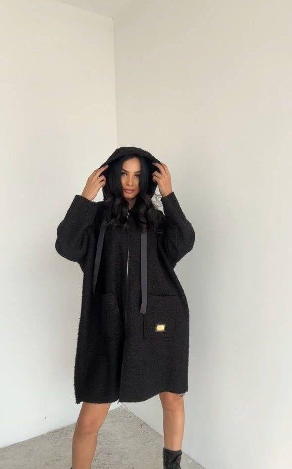 Kapüşonlu Oversize Ceket