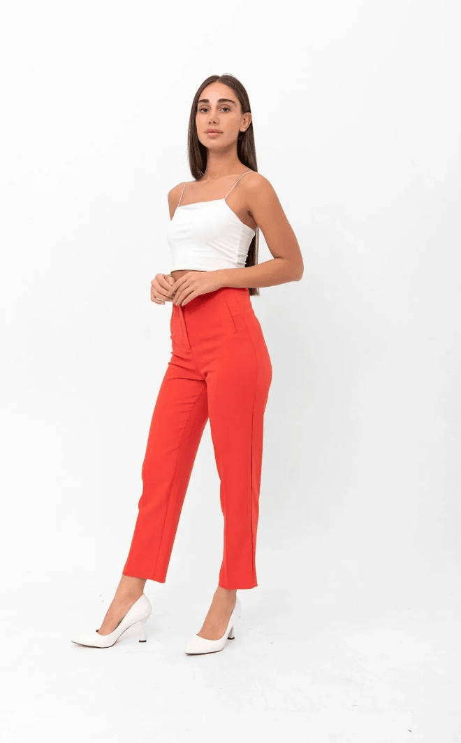 Elysia Çift Pens Pantolon Oranj