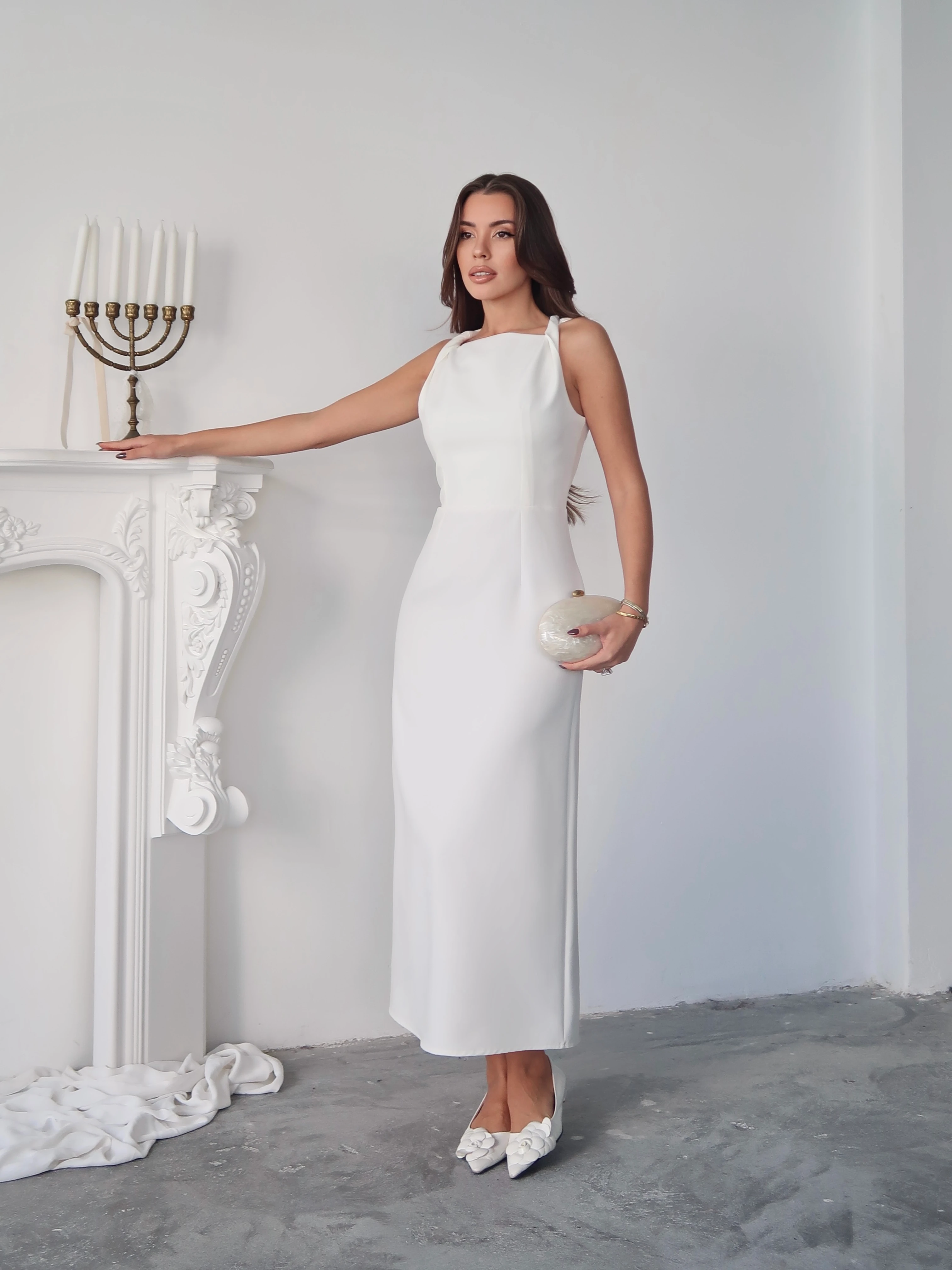 Donna Elbise Beyaz
