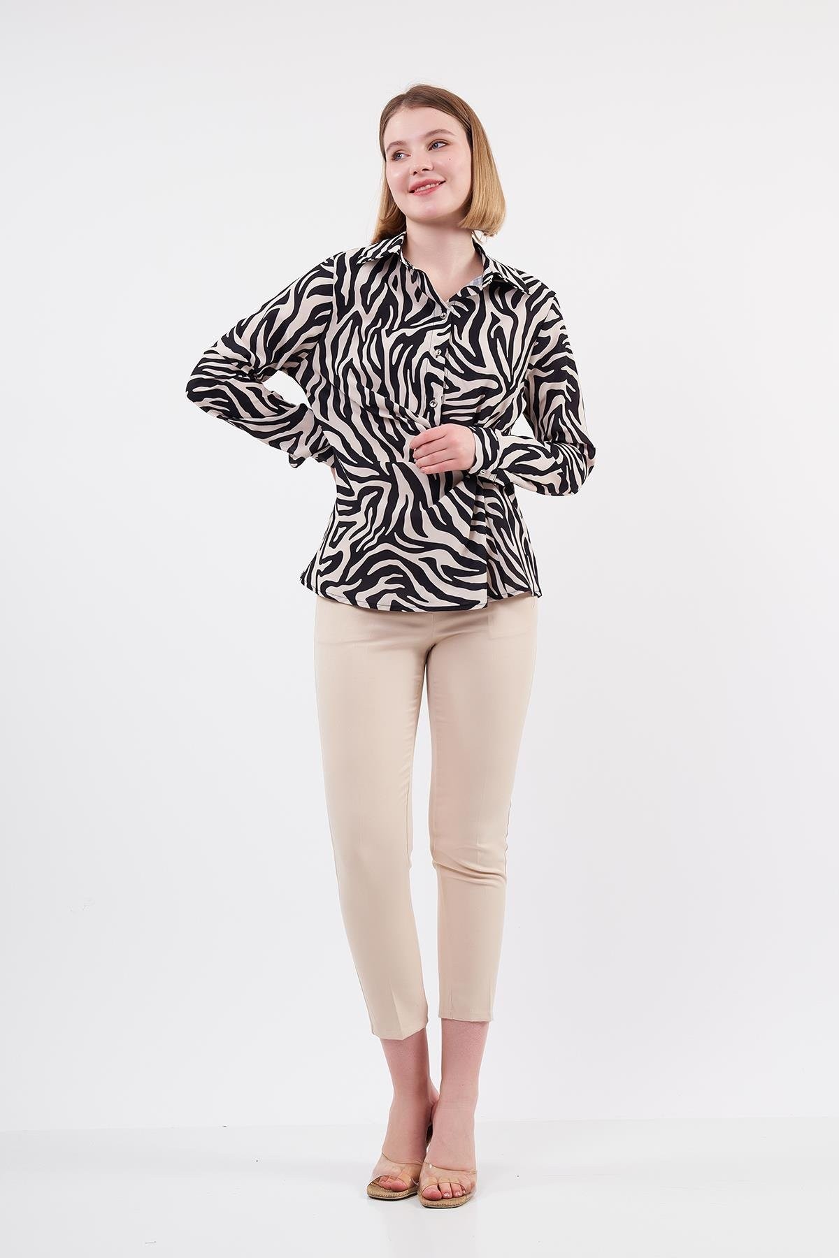 Zebra Desenli Gömlek