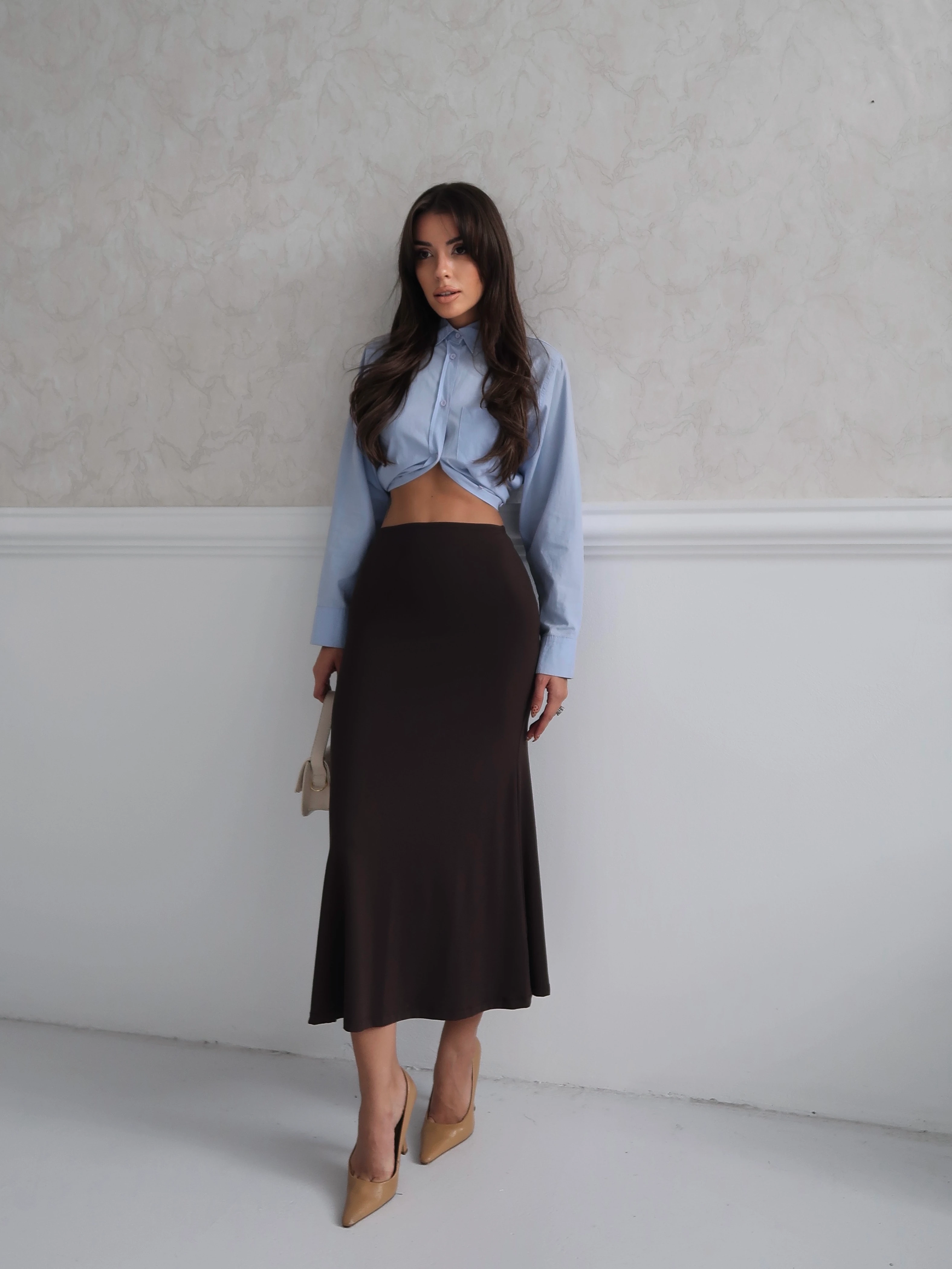 Düz Uzun Kalem Etek