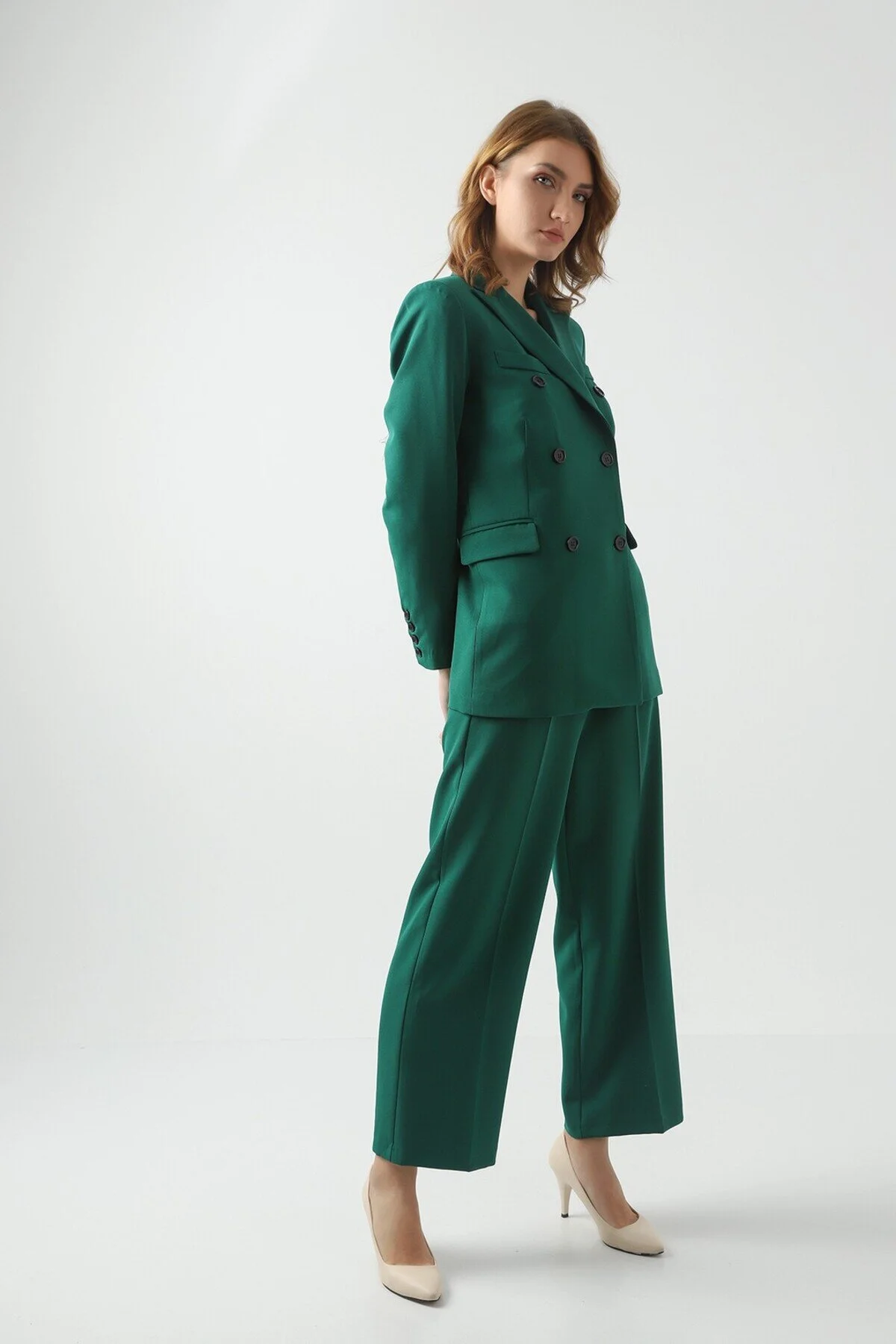 Aria Düğmeli Ceket Yeşil