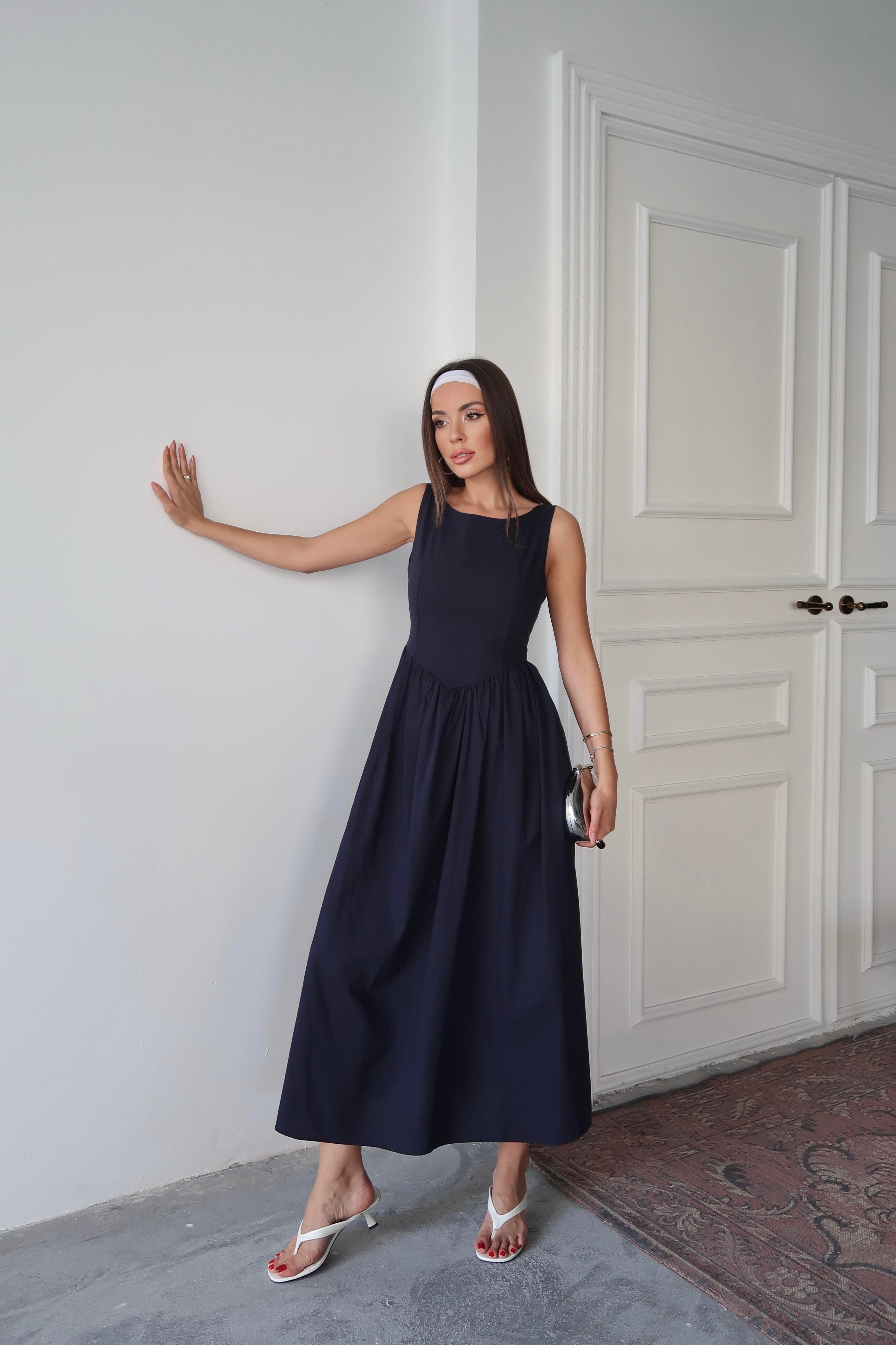 Olivia Keten Elbise Lacivert