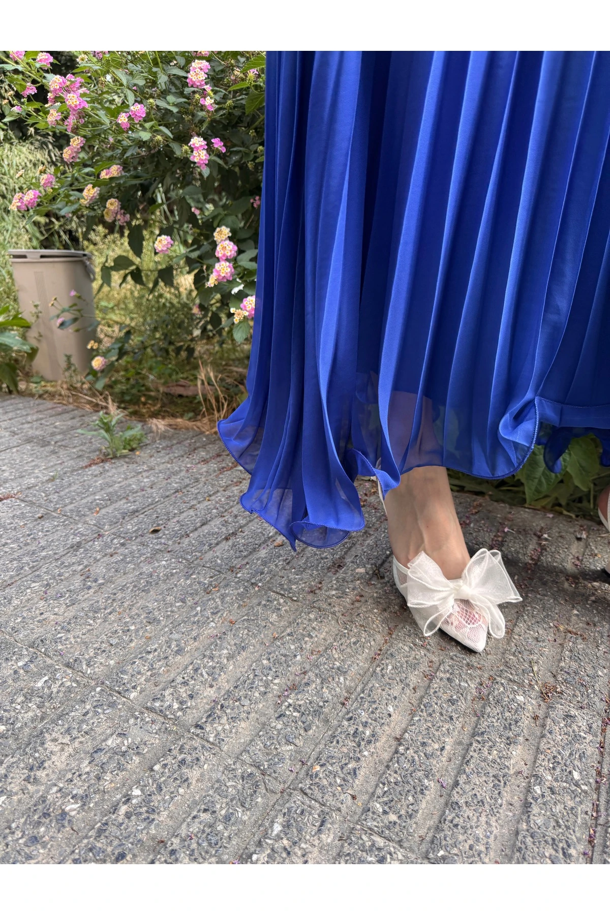 Pileli Tül Volan Etek