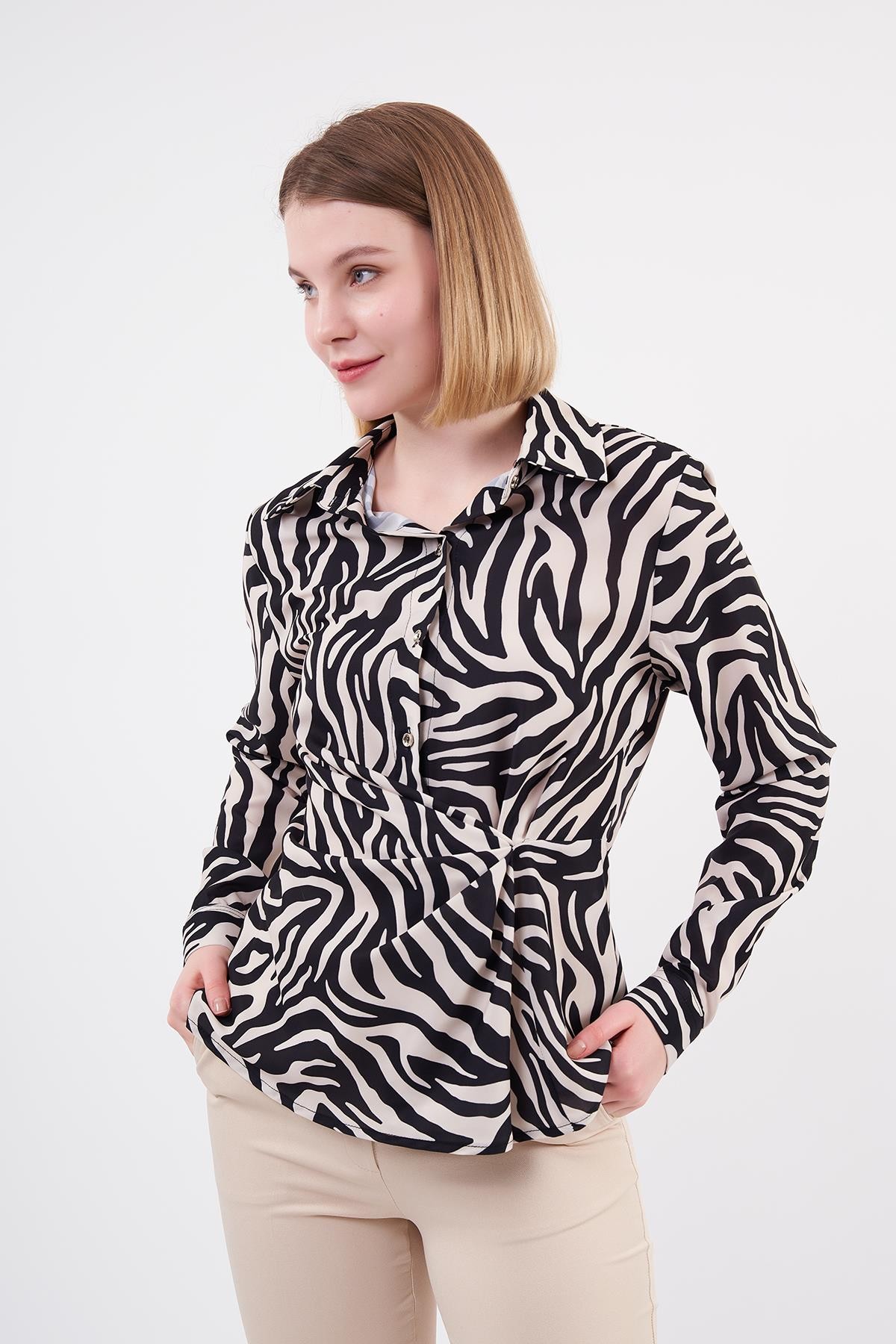 Zebra Desenli Gömlek
