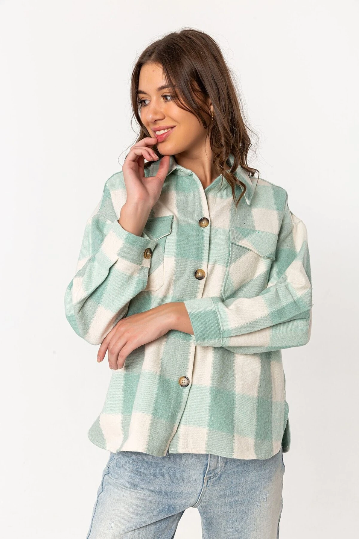 Desenli Kaşe Gömlek