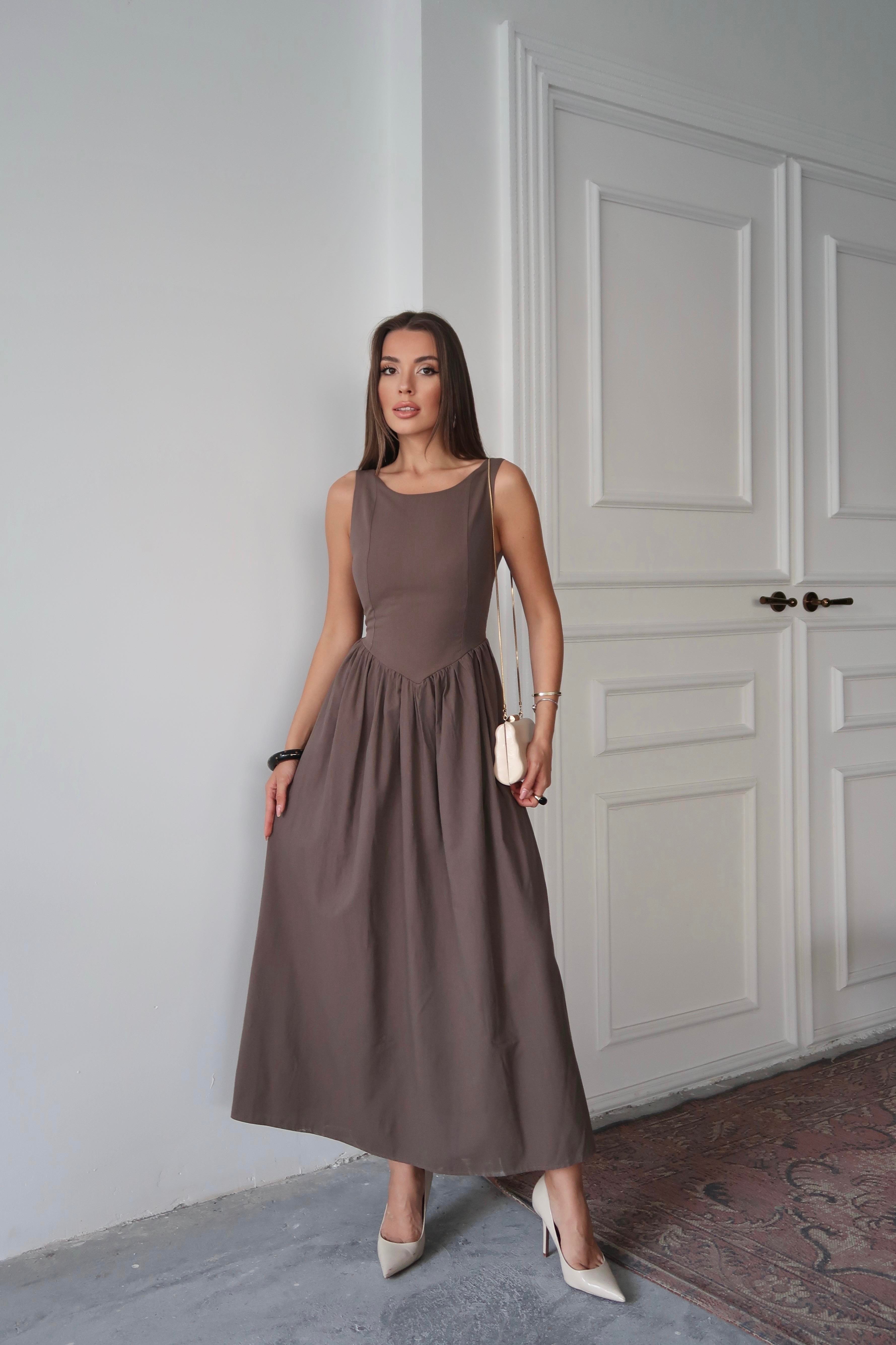 Olivia Keten Elbise Naturel