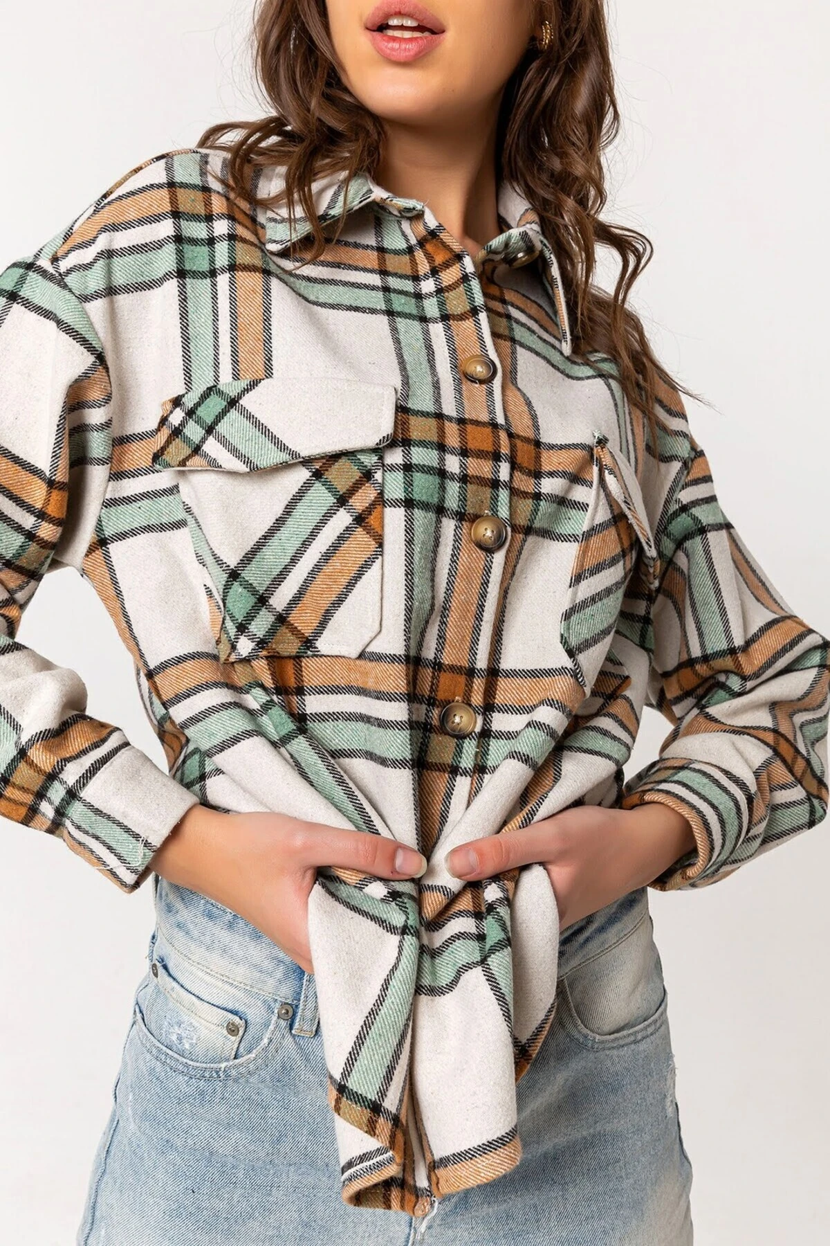 Desenli Kaşe Gömlek