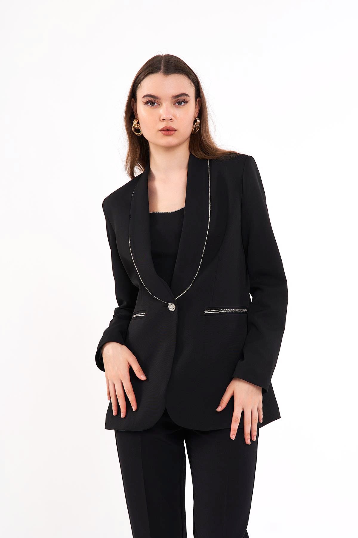 Eliza Taş Detaylı Ceket