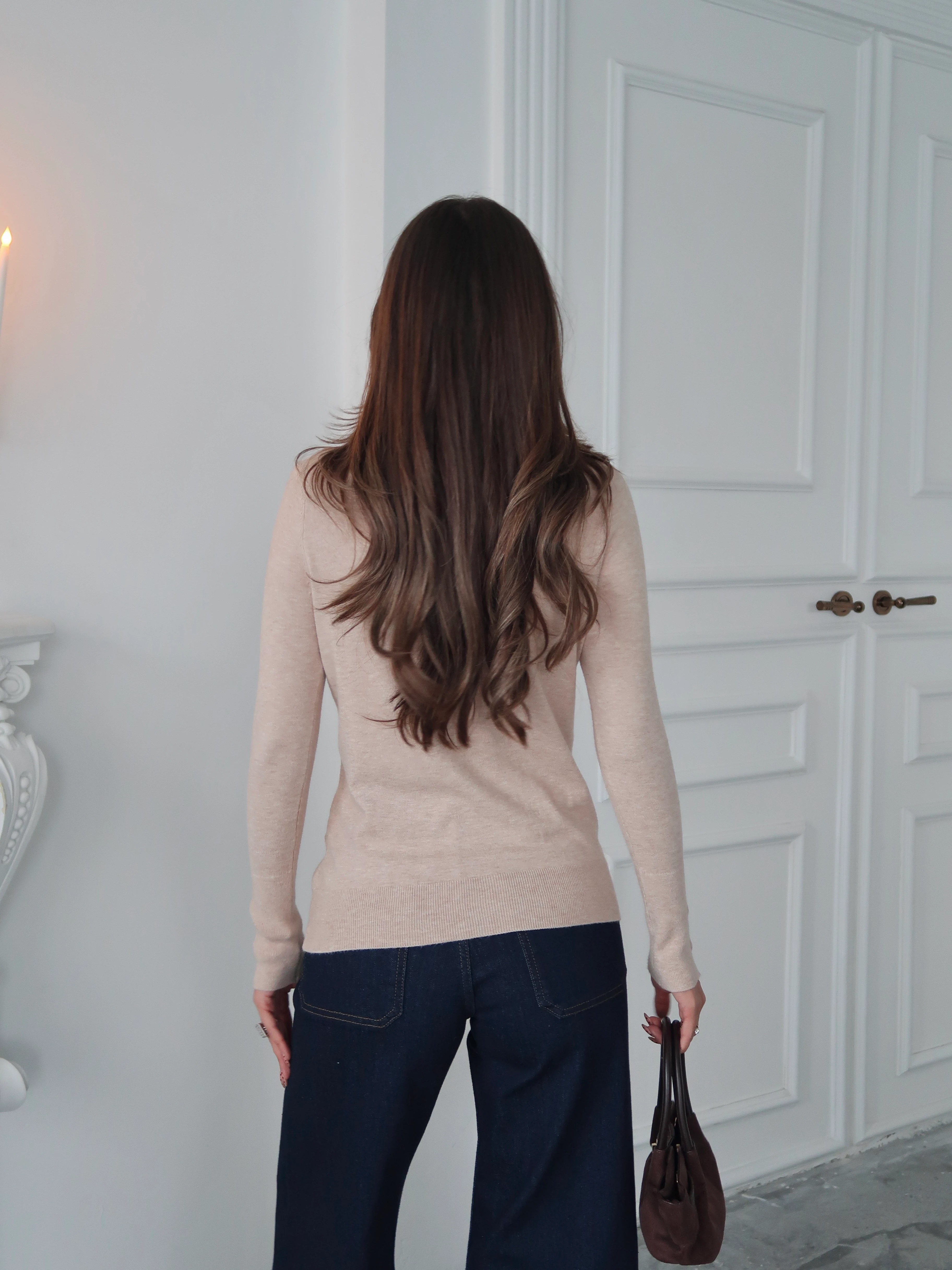 Balıkçı Yaka Detaylı Kazak