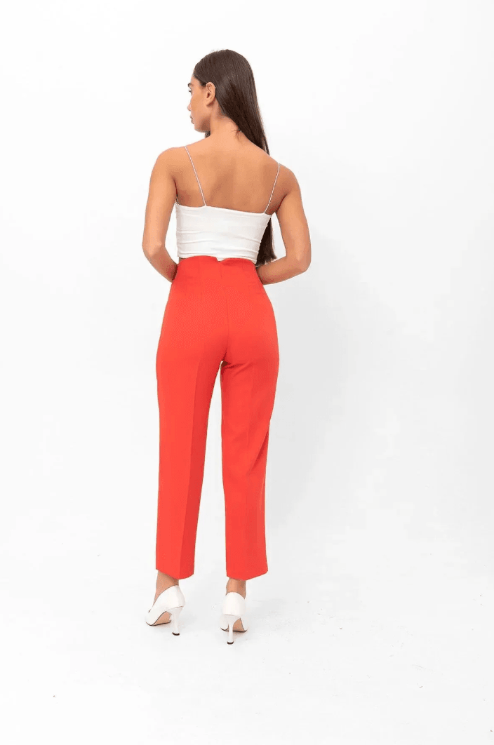 Elysia Çift Pens Pantolon Oranj