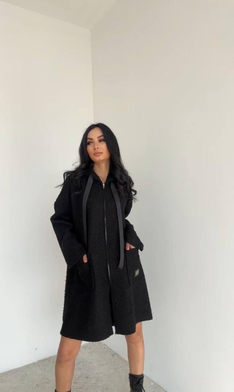Kapüşonlu Oversize Ceket