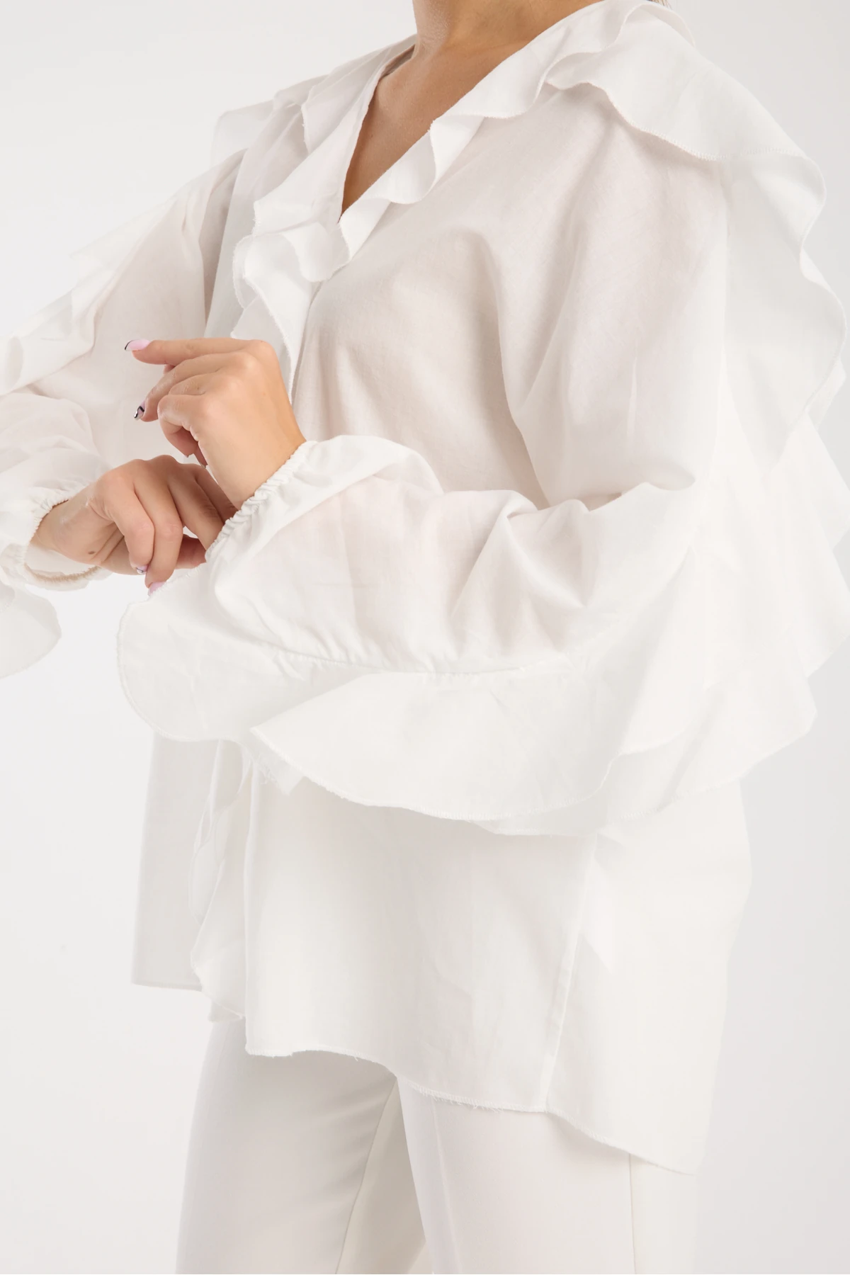 Volan Detaylı Gömlek