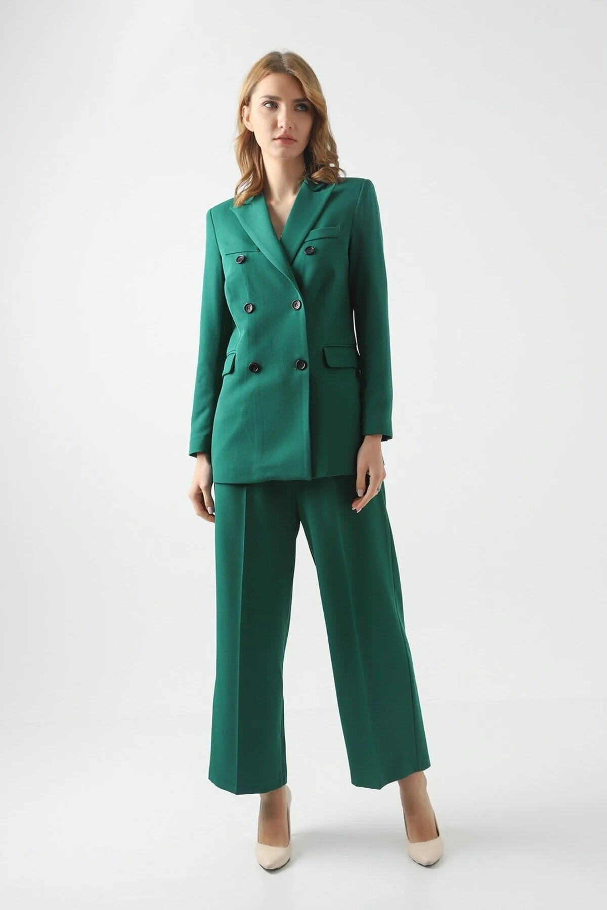 Aria Düğmeli Ceket Yeşil