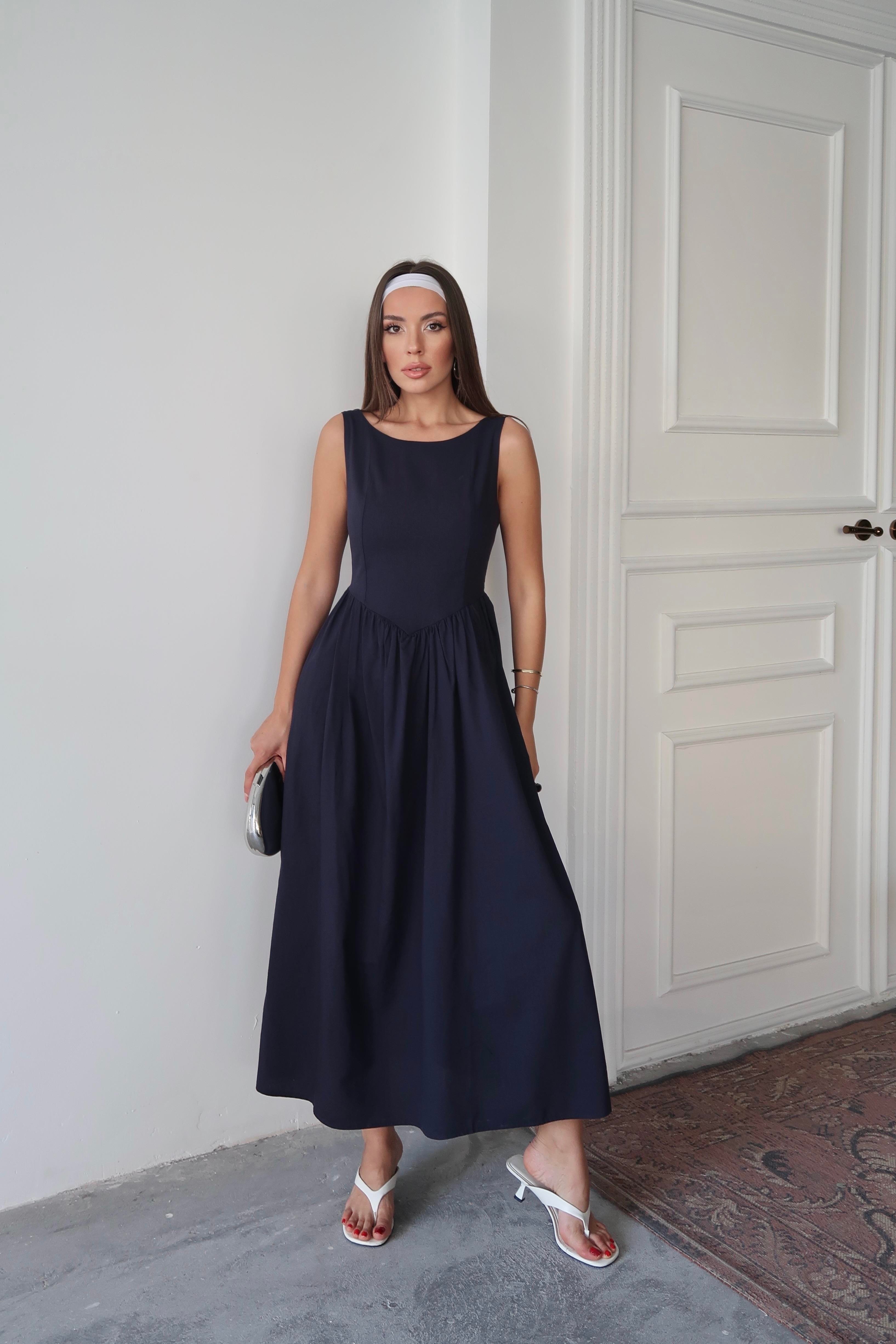 Olivia Keten Elbise Lacivert